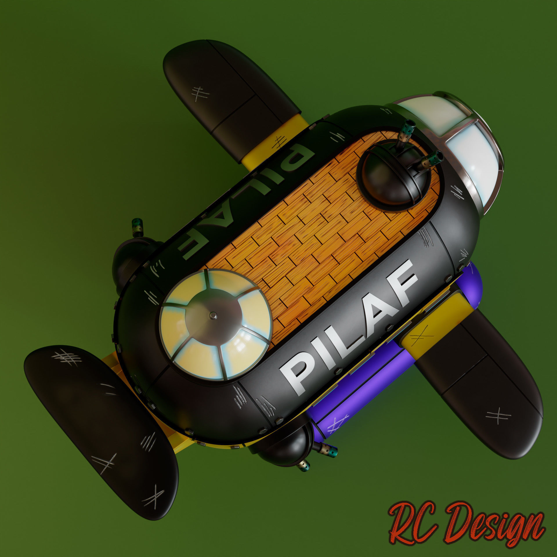 Pilaf Ship Nave Dragon Ball 3D print model_6