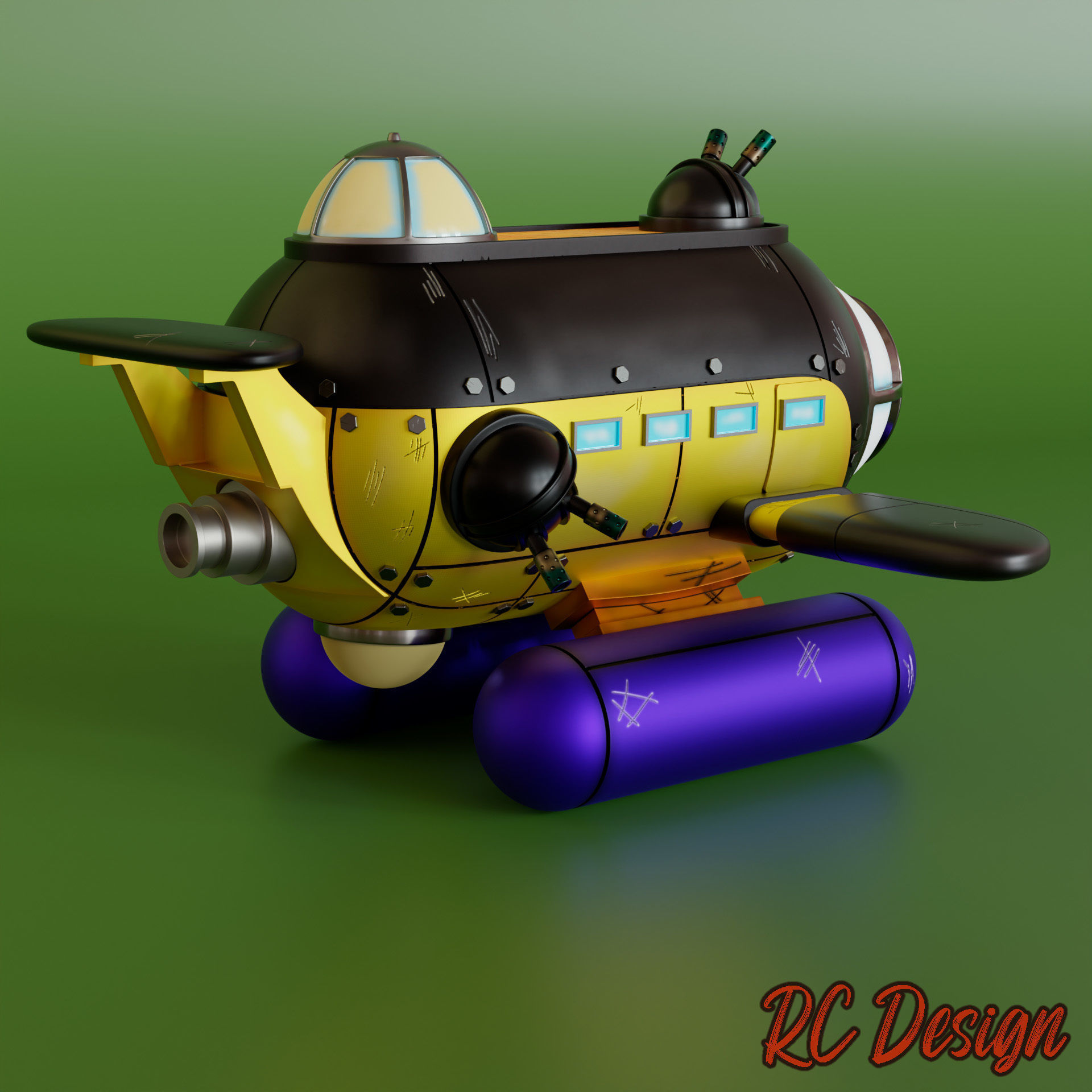 Pilaf Ship Nave Dragon Ball 3D print model_5