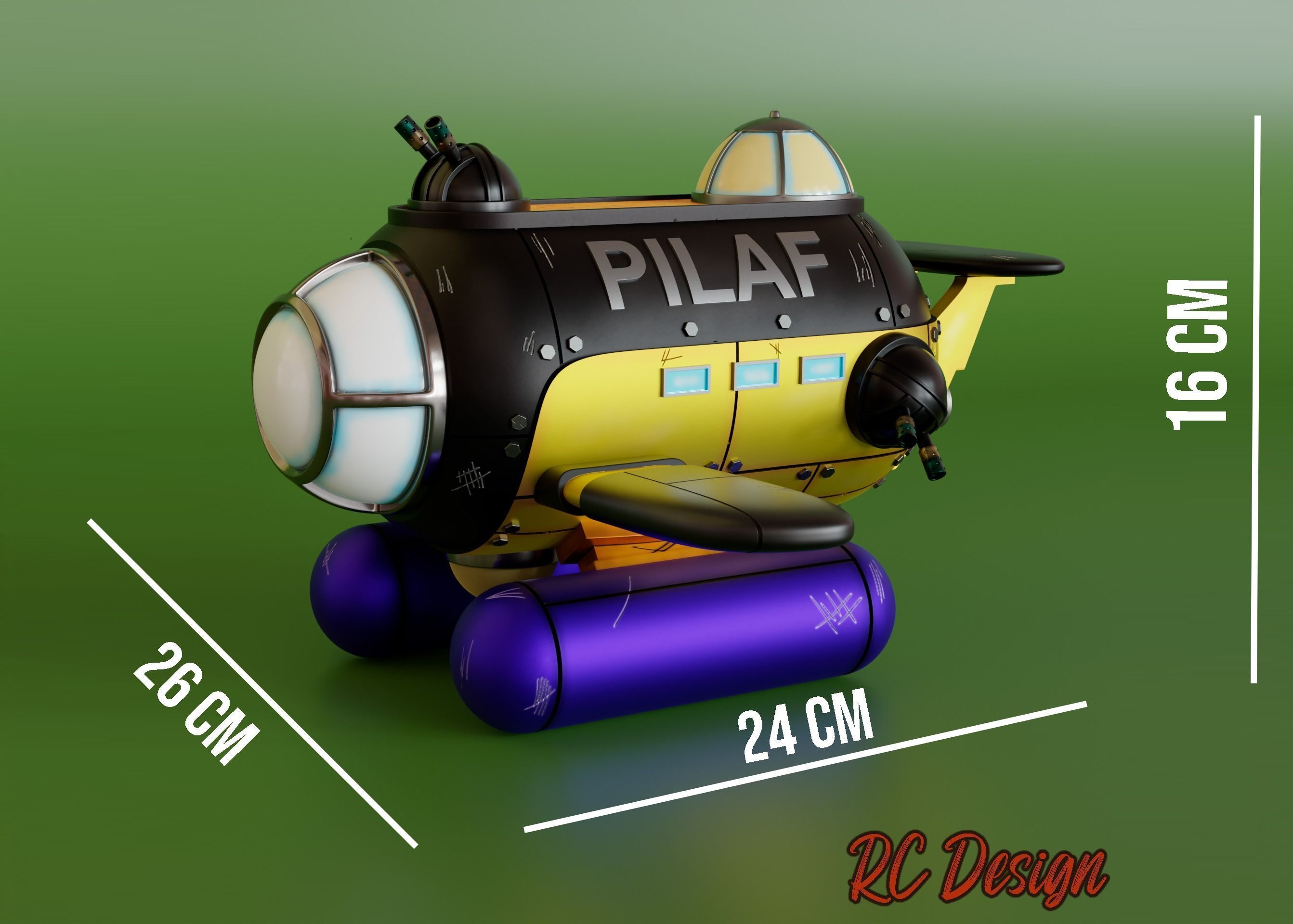 Pilaf Ship Nave Dragon Ball 3D print model_1