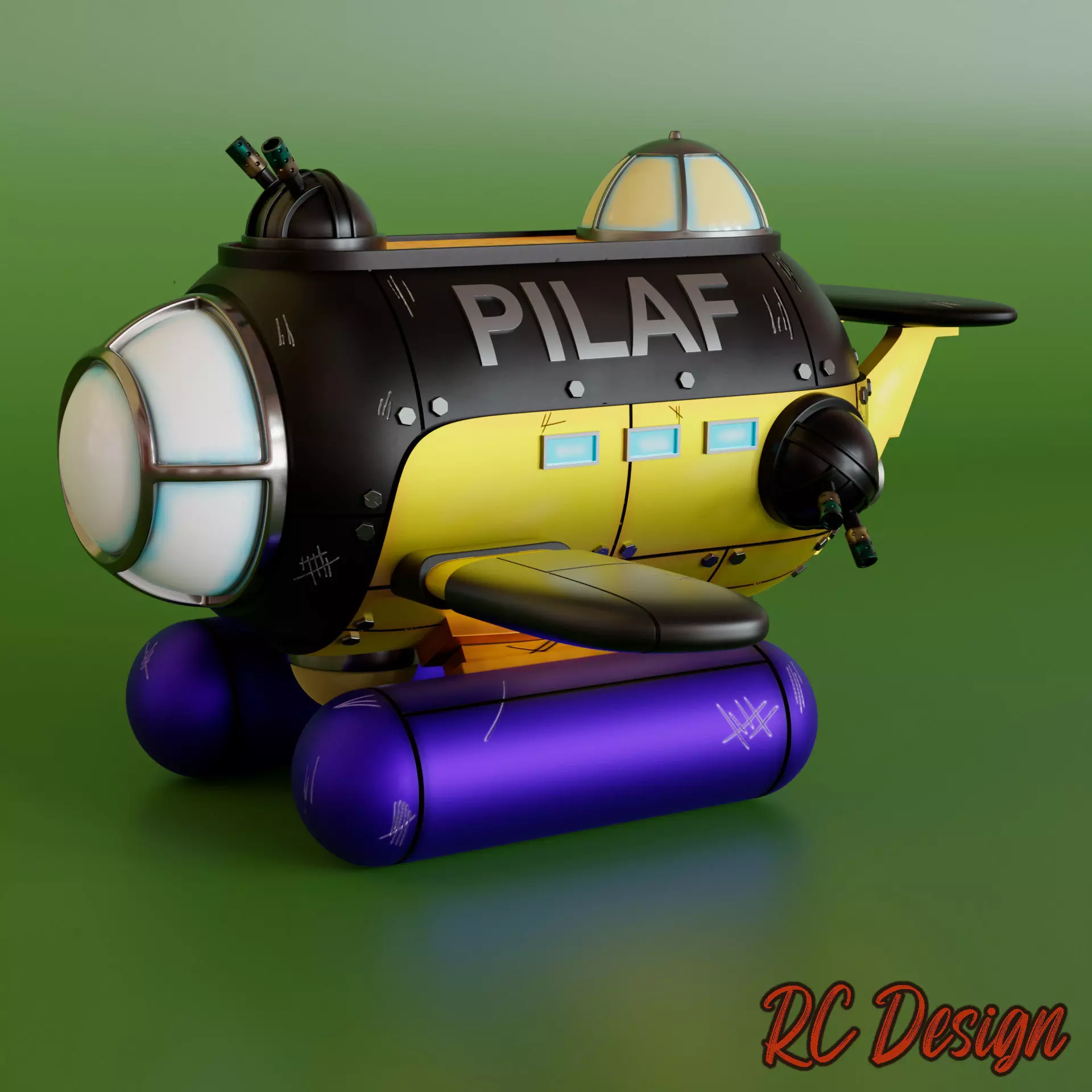 Pilaf Ship Nave Dragon Ball 3D print model_0