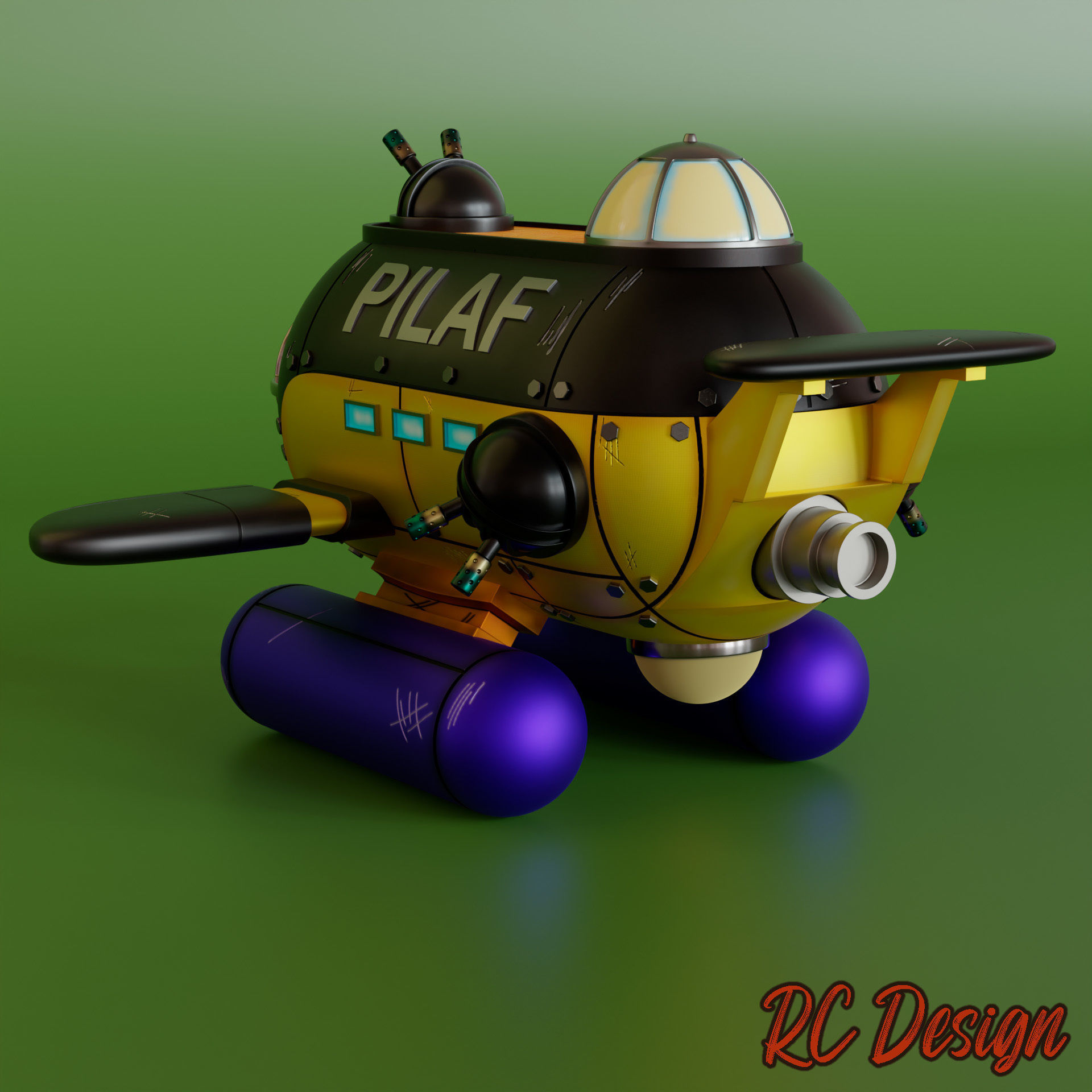 Pilaf Ship Nave Dragon Ball 3D print model_2