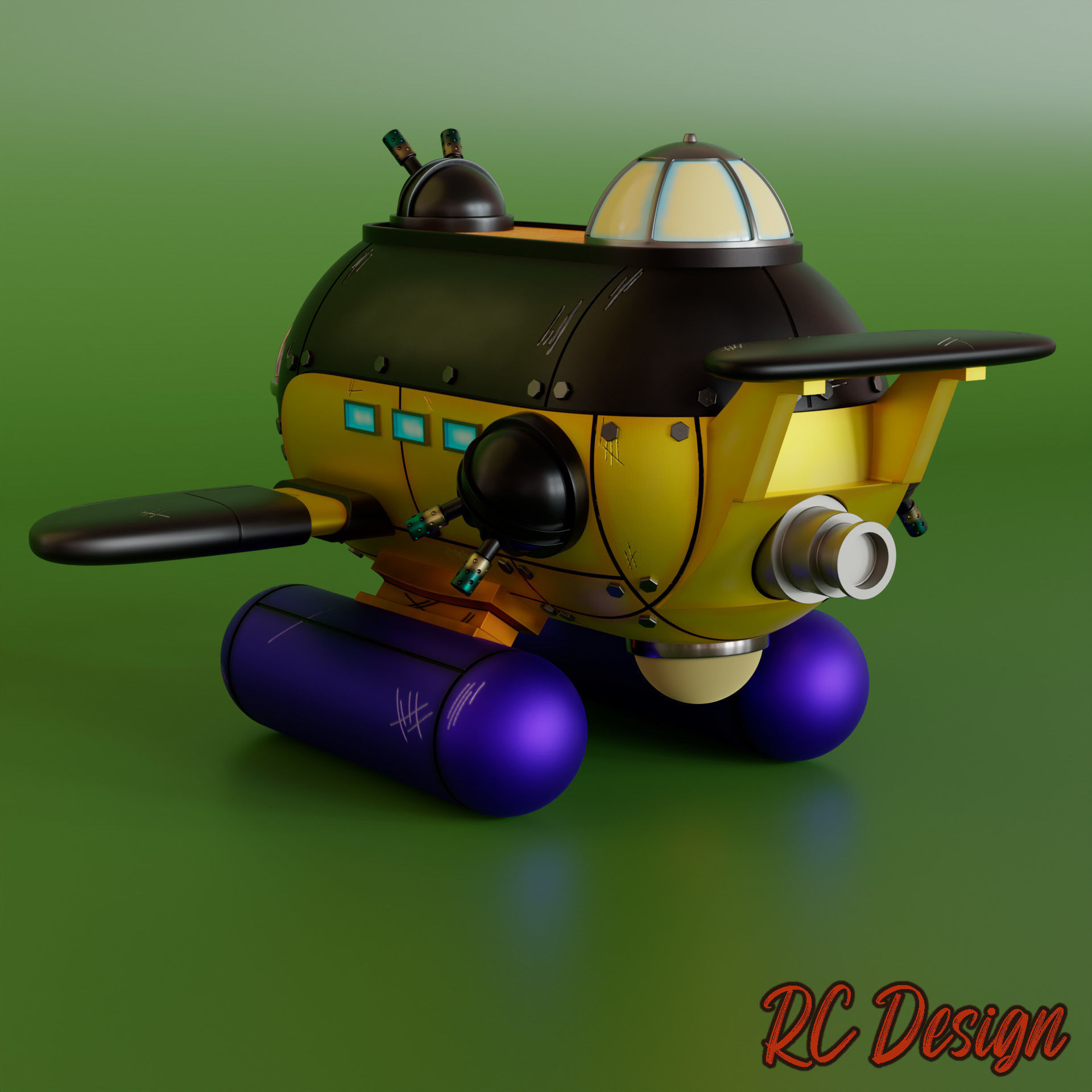 Pilaf Ship Nave Dragon Ball 3D print model_3