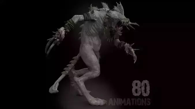 Venomclaw Beast Rigged Low-poly 3D model