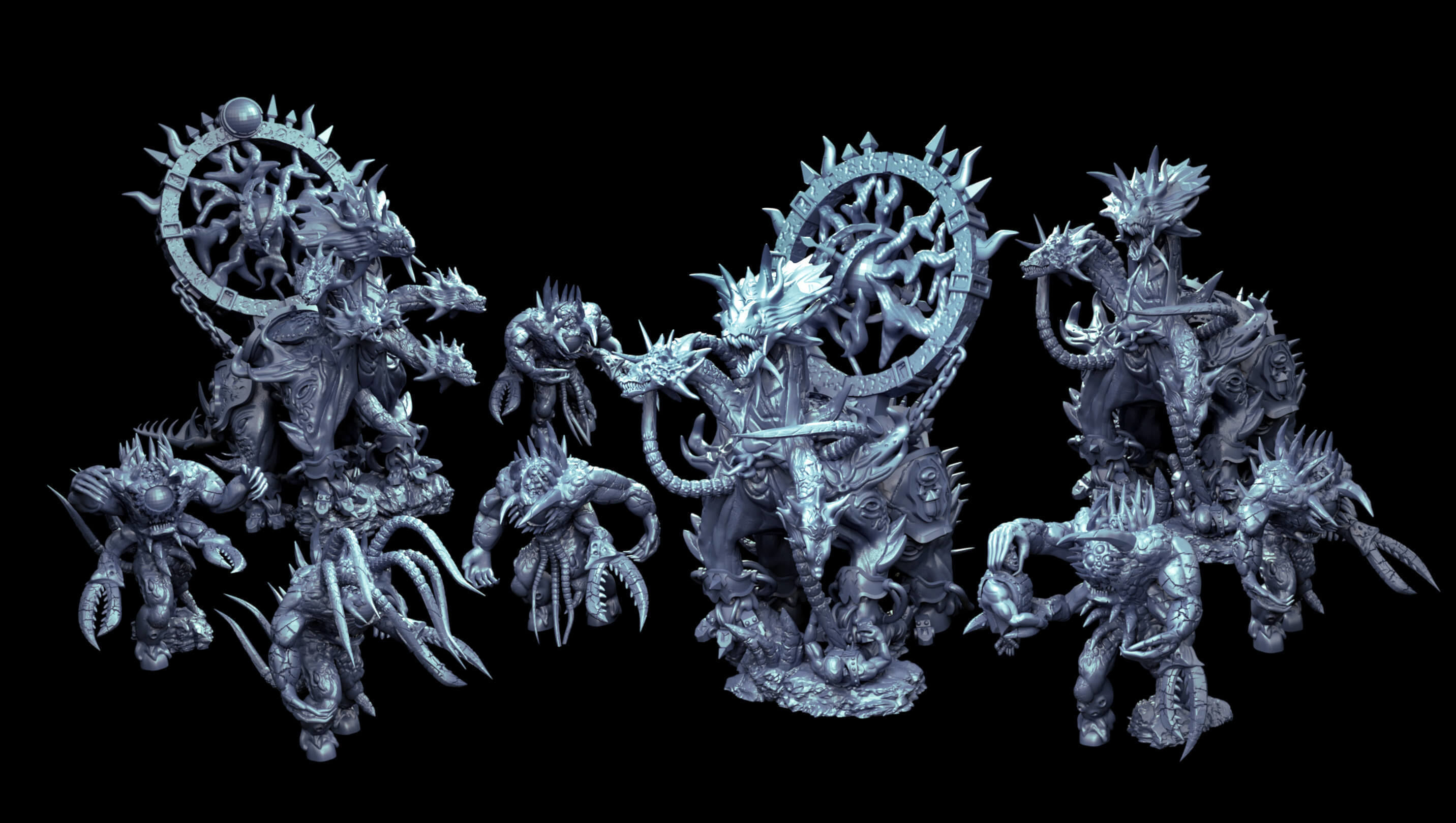 Hydra vortex beast and spawns of chaos collection 3D print model_29