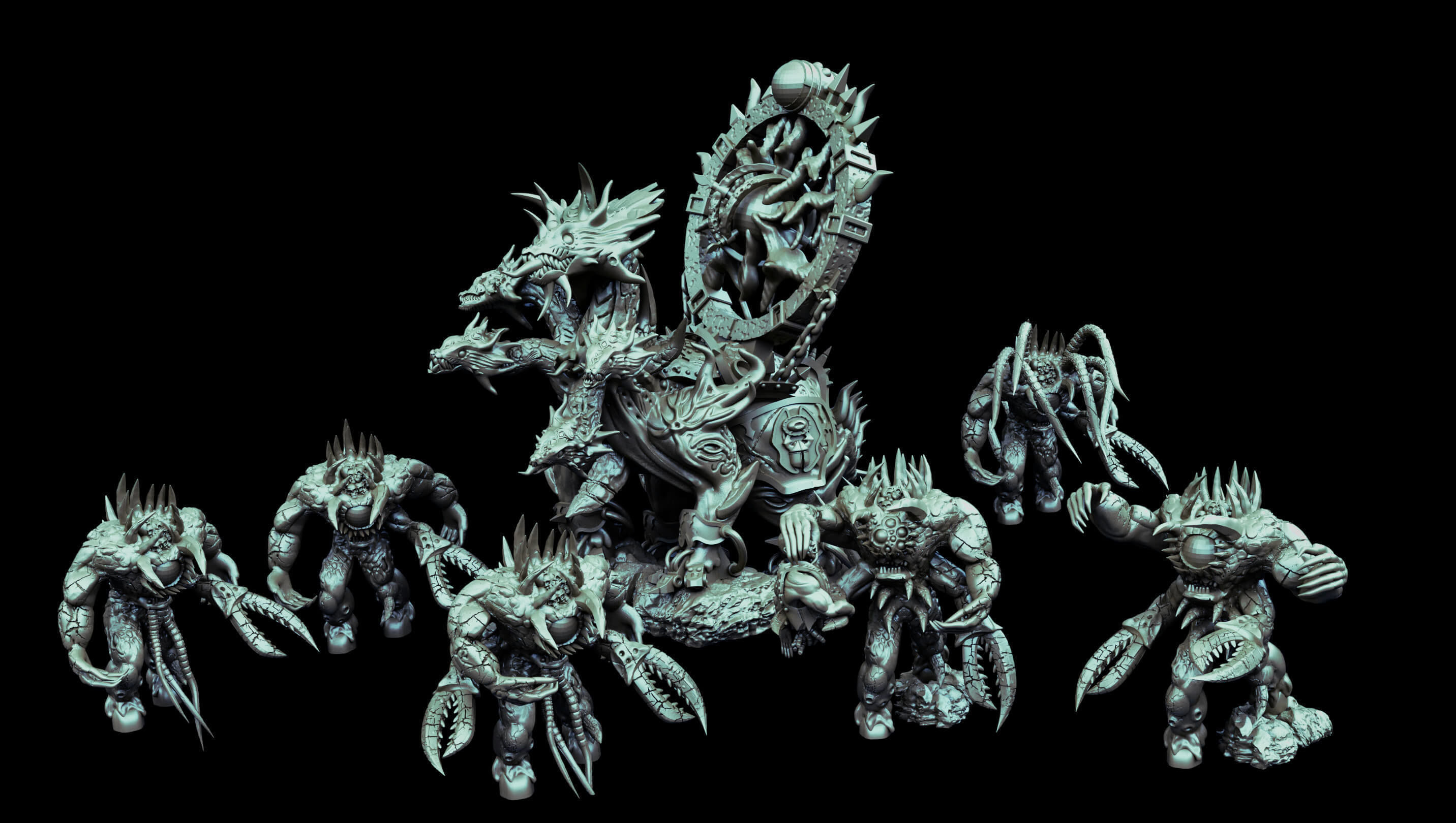 Hydra vortex beast and spawns of chaos collection 3D print model_23