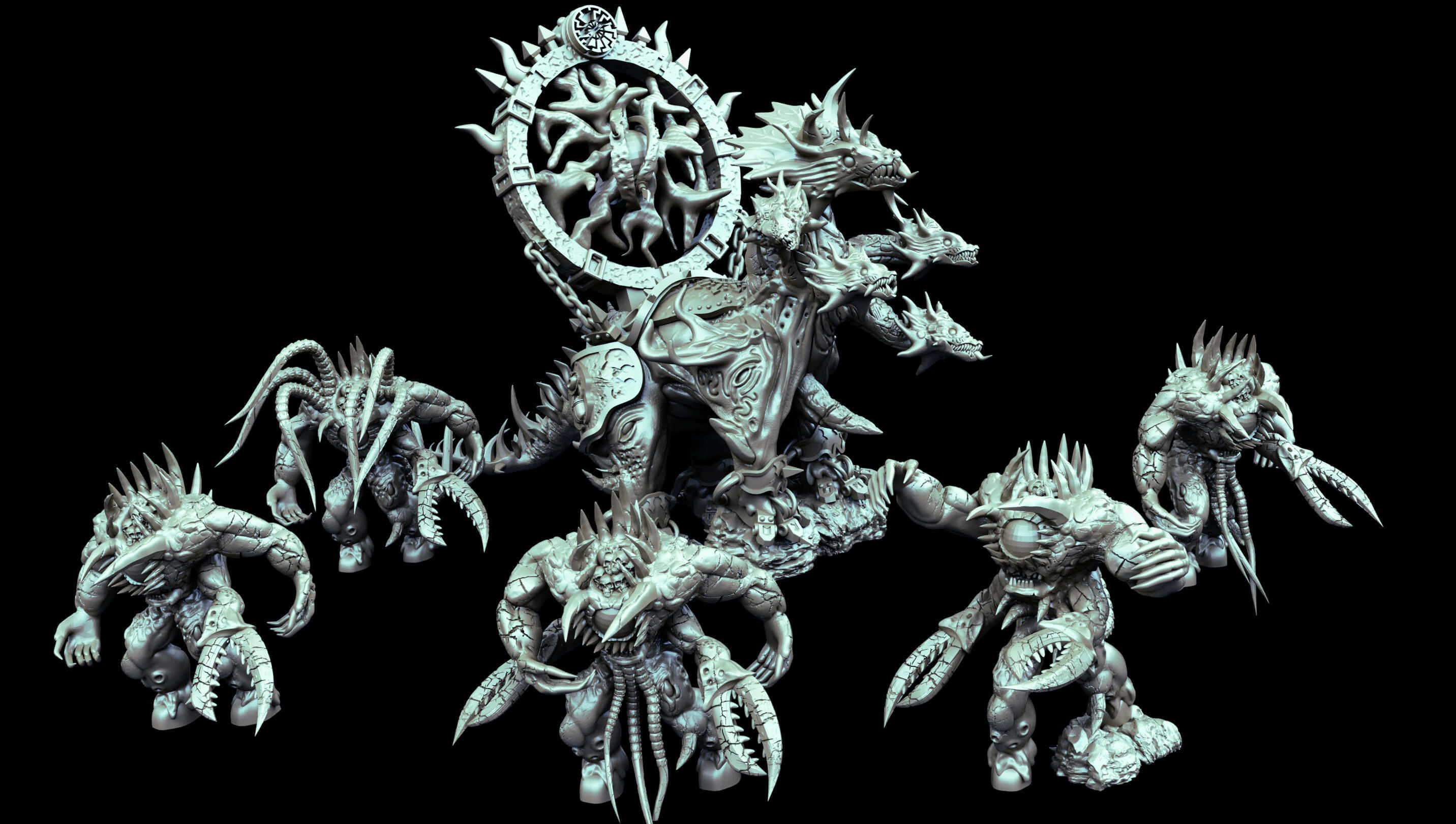 Hydra vortex beast and spawns of chaos collection 3D print model_19