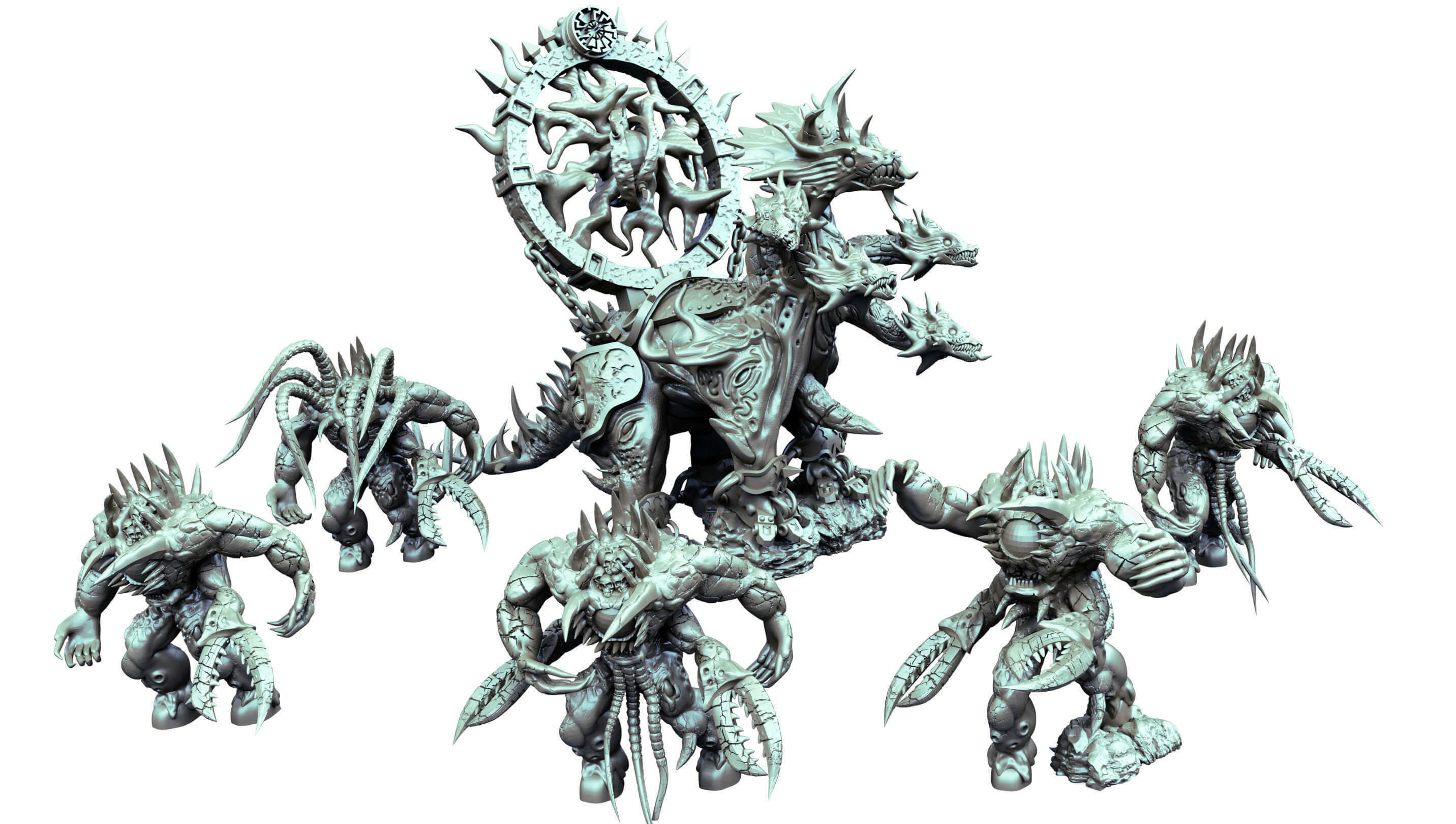 Hydra vortex beast and spawns of chaos collection 3D print model_20