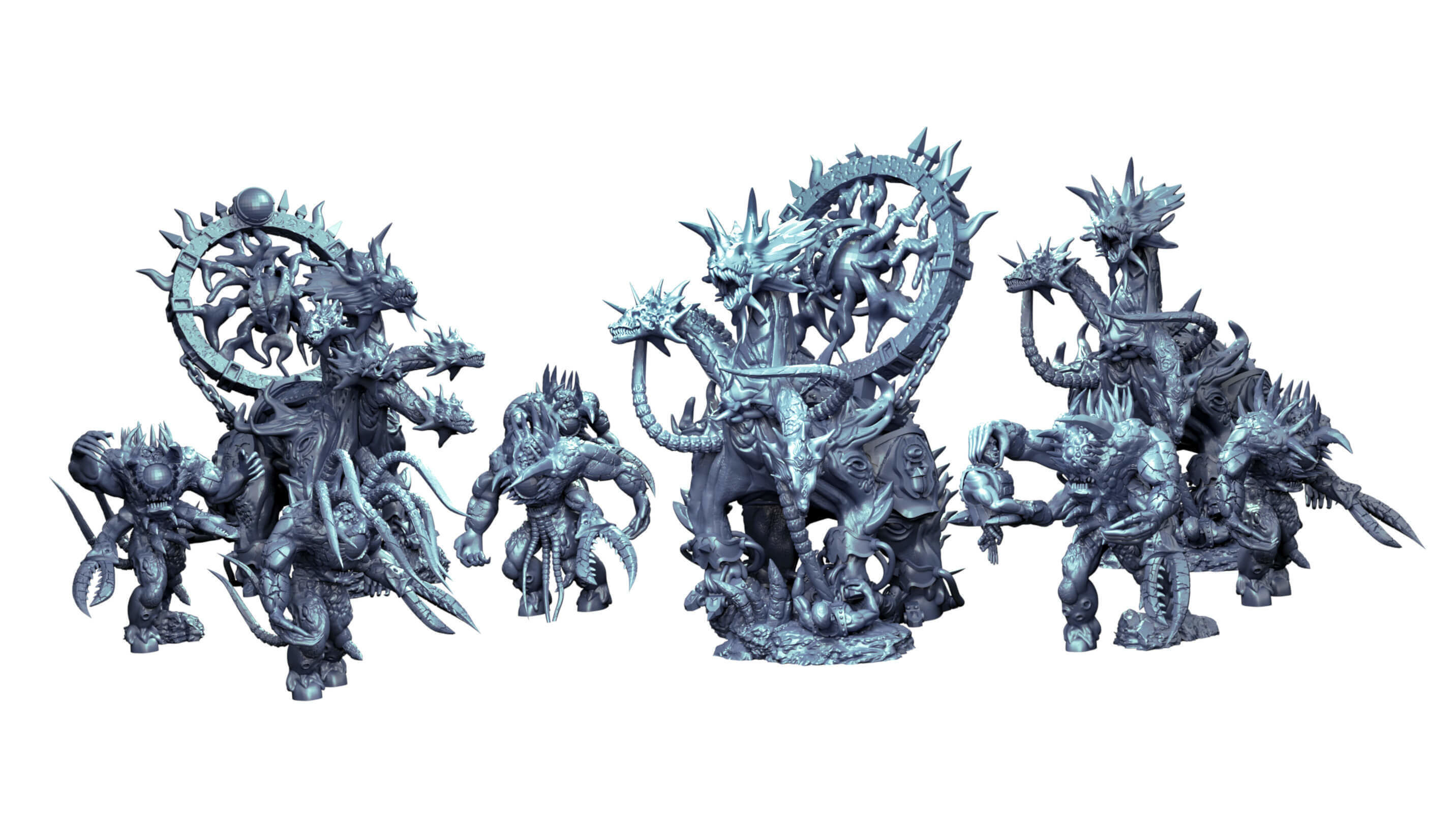 Hydra vortex beast and spawns of chaos collection 3D print model_31