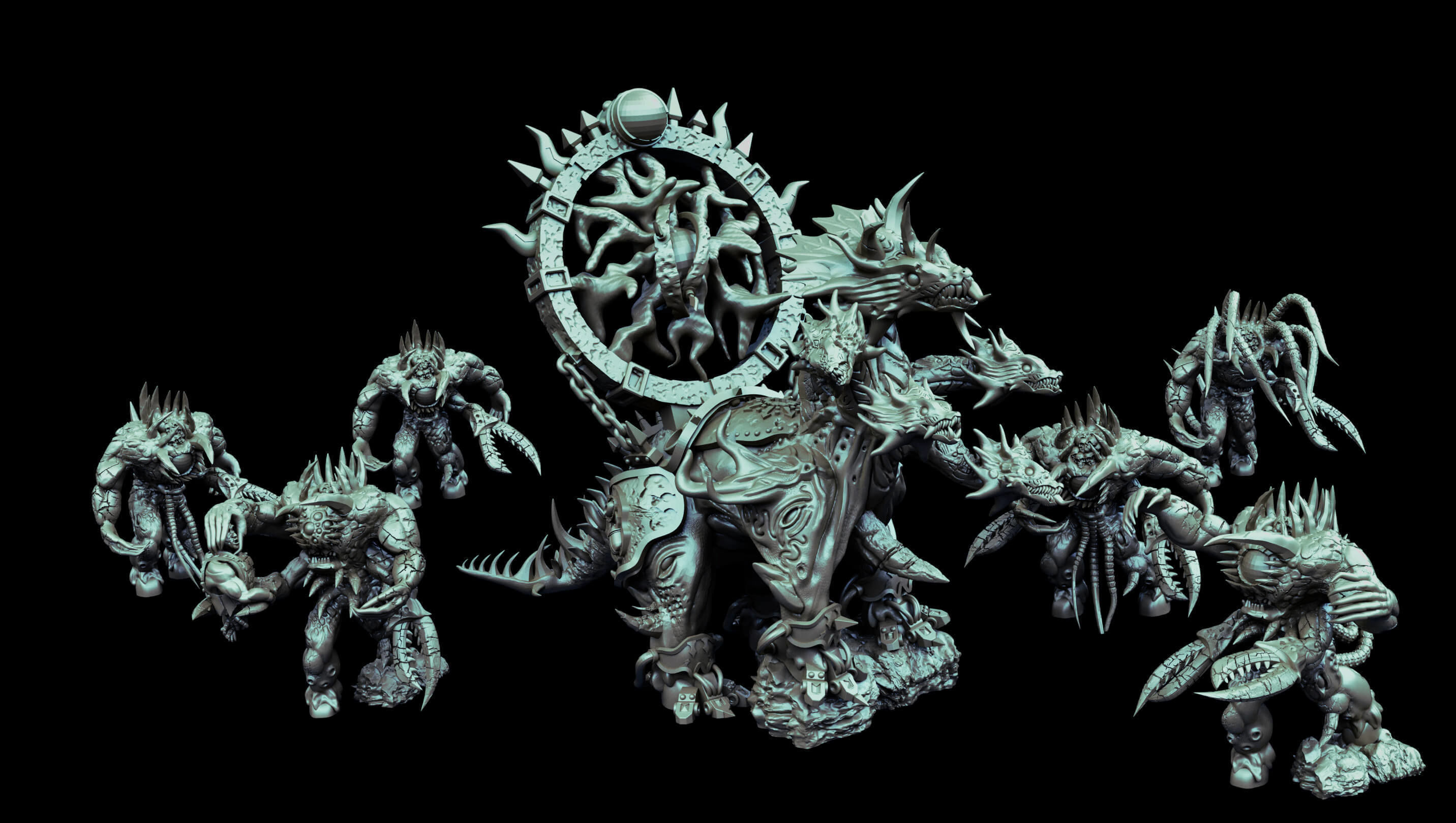 Hydra vortex beast and spawns of chaos collection 3D print model_21