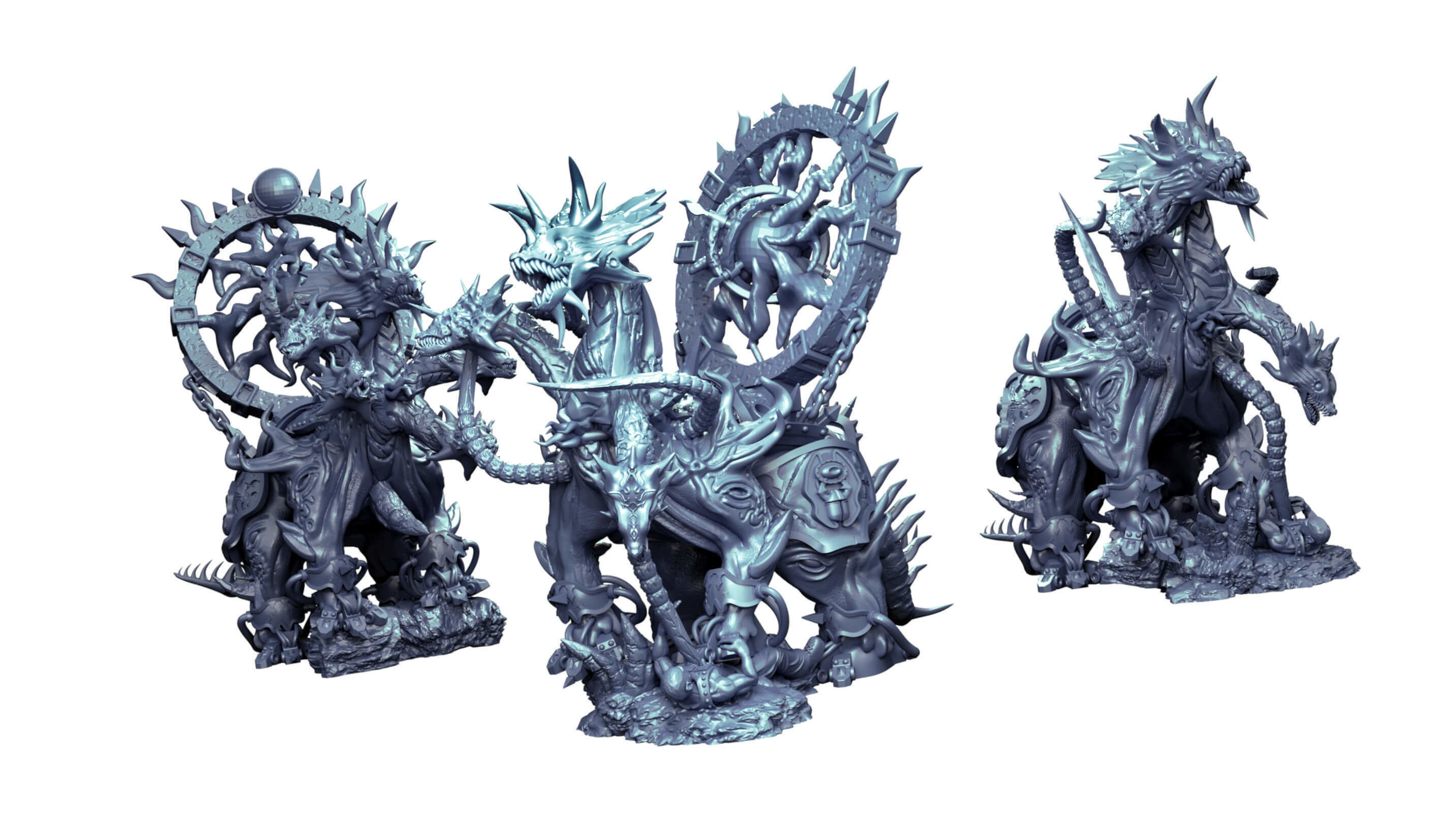 Hydra vortex beast and spawns of chaos collection 3D print model_9