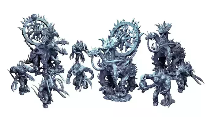 Hydra vortex beast and spawns of chaos collection 3D print model