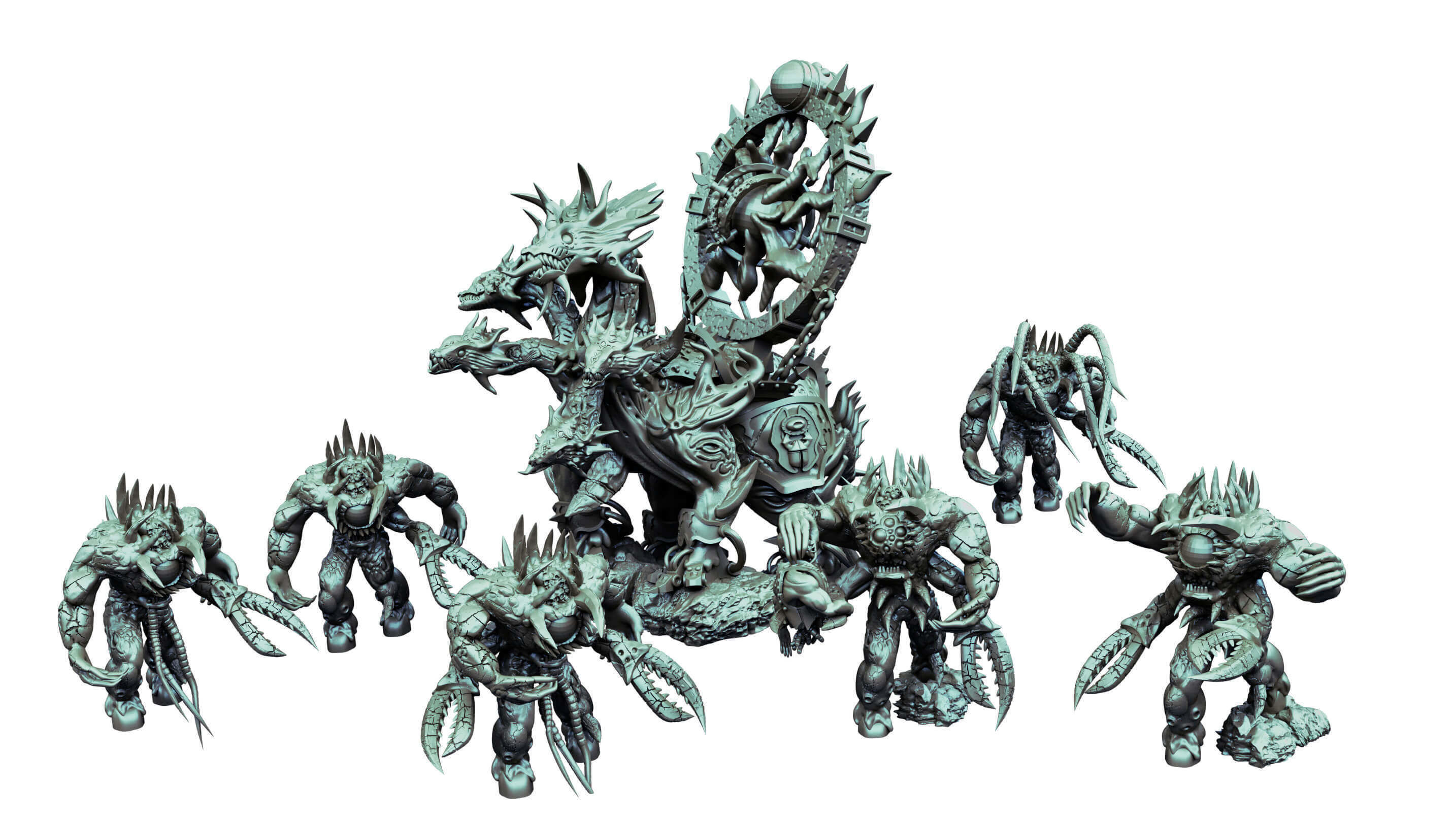 Hydra vortex beast and spawns of chaos collection 3D print model_1
