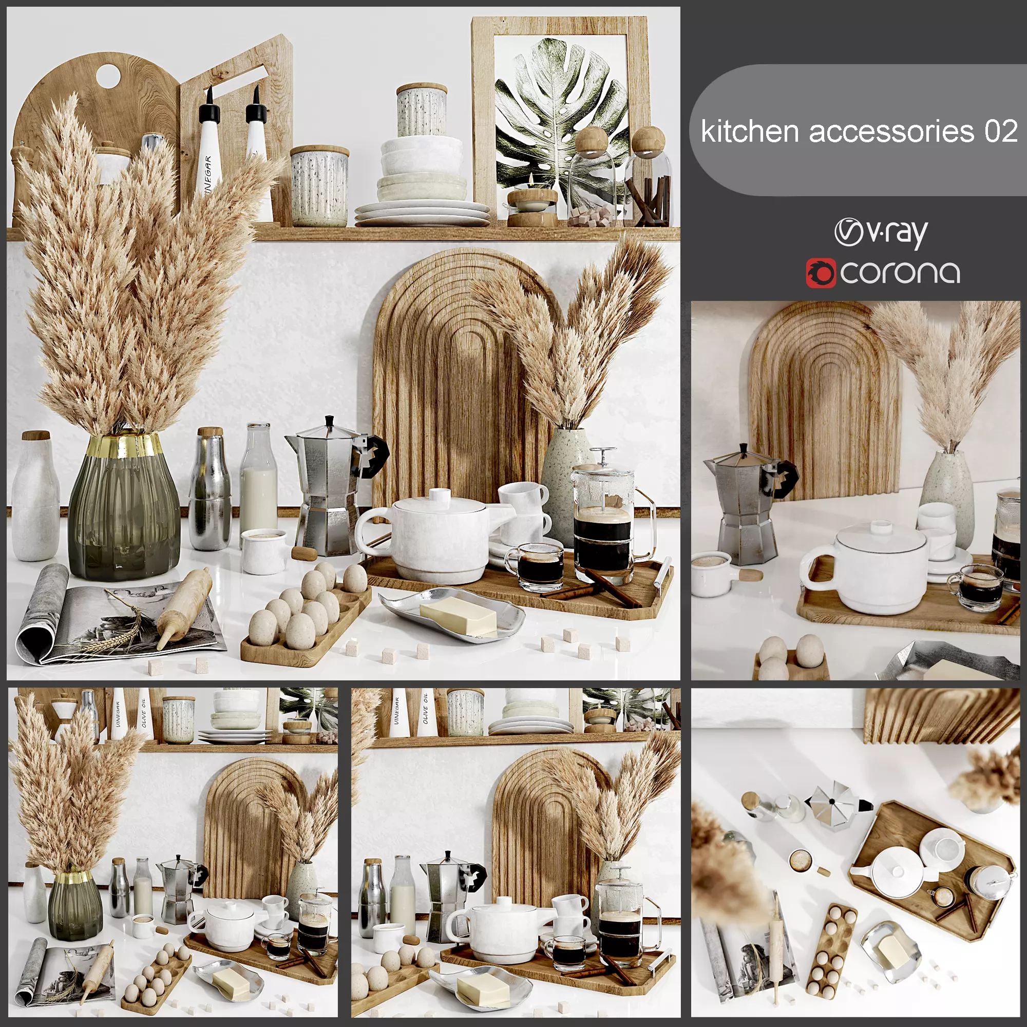 kitchen accessories 02 Low-poly 3D model
