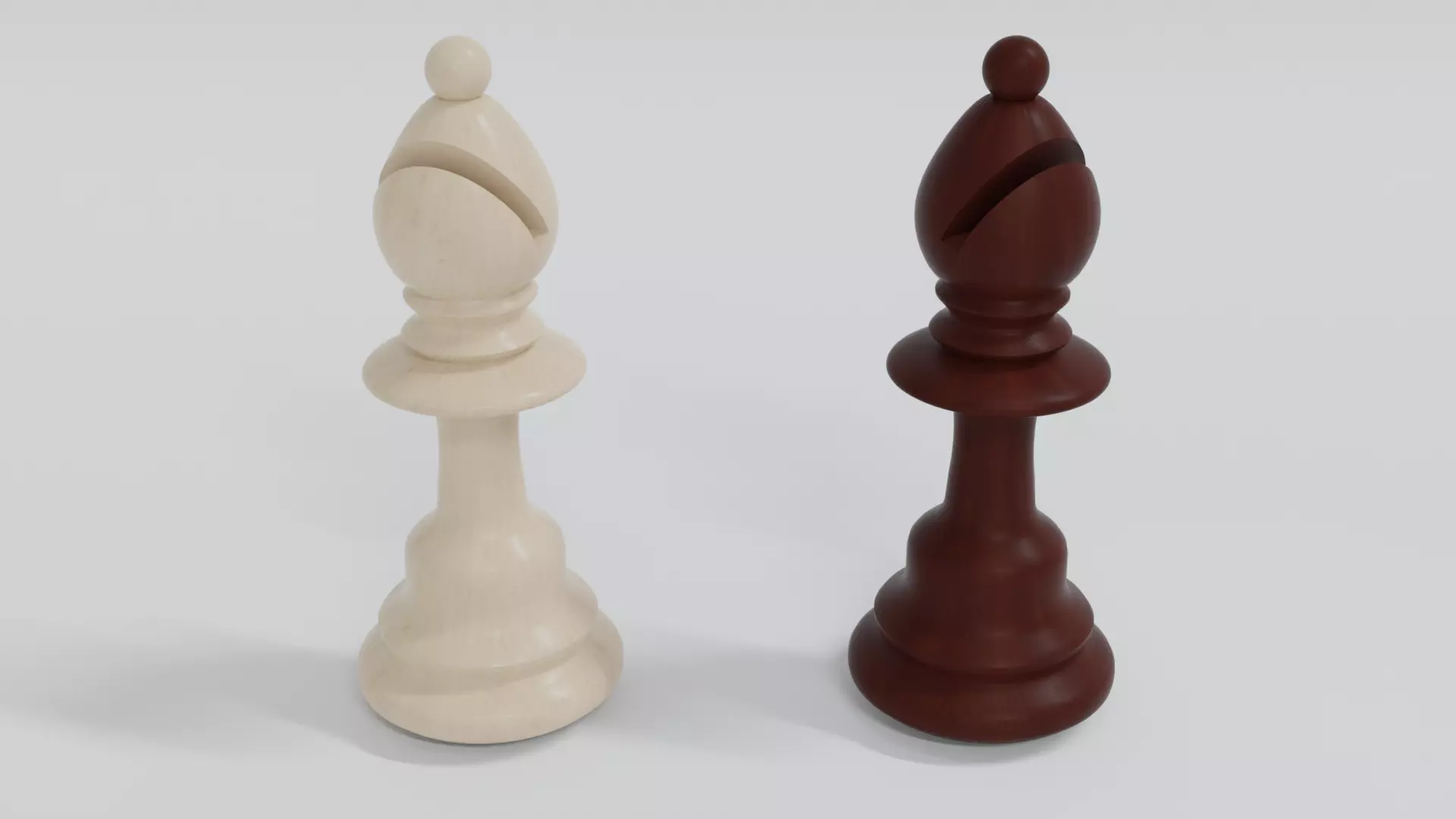 Bishop Wooden Chess Pieces  3D model_0