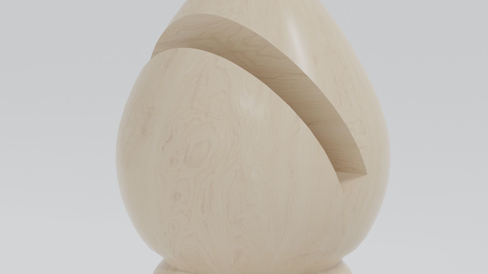 Bishop Wooden Chess Pieces  3D model_2