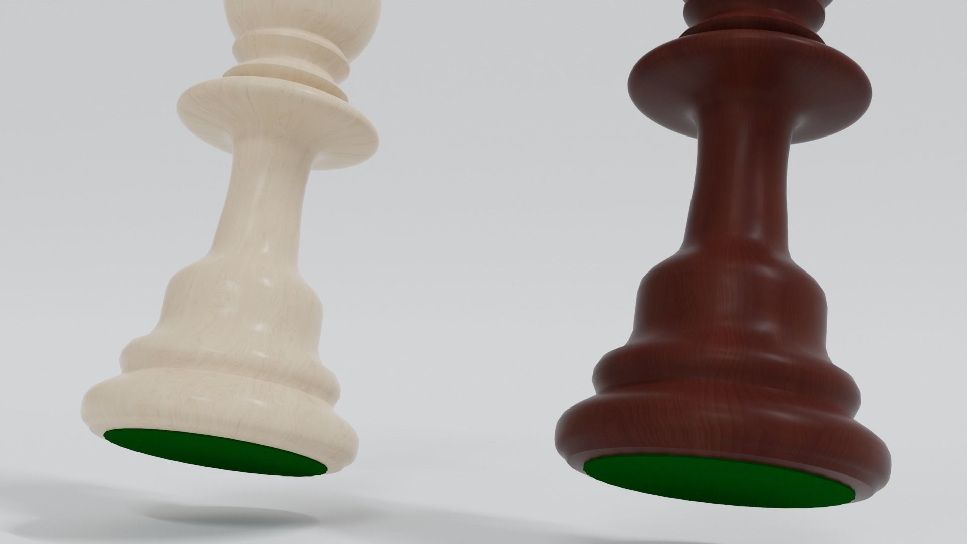 Bishop Wooden Chess Pieces  3D model_3