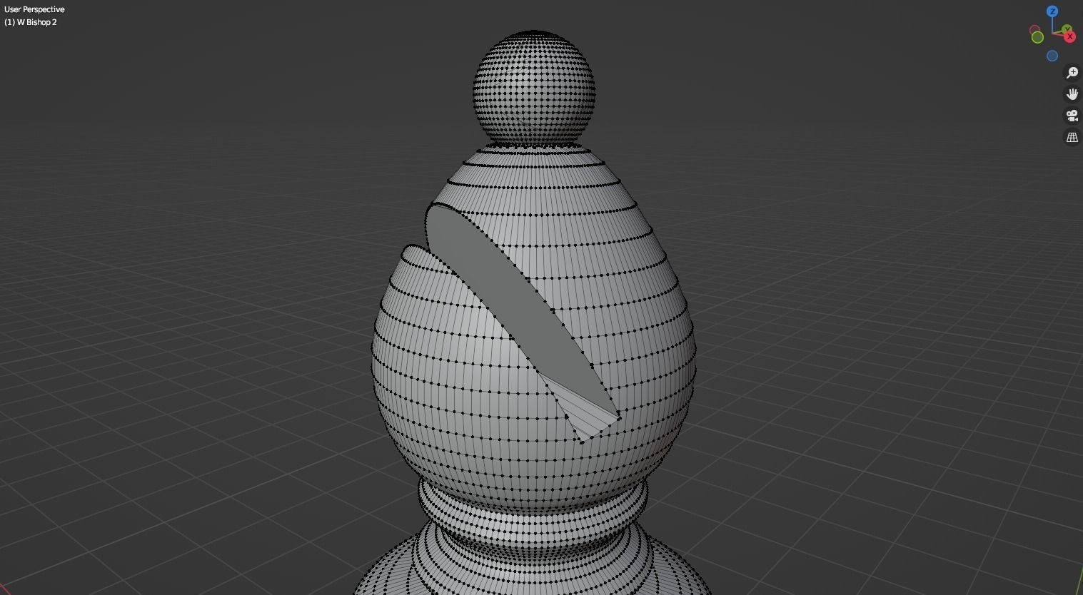 Bishop Wooden Chess Pieces  3D model_11