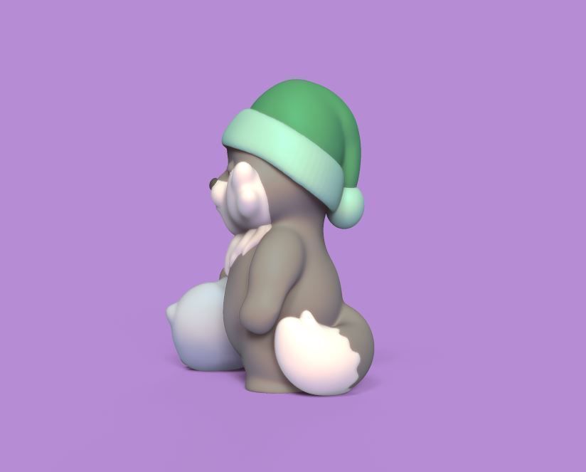 Sleepy Wolf 3D print model_2