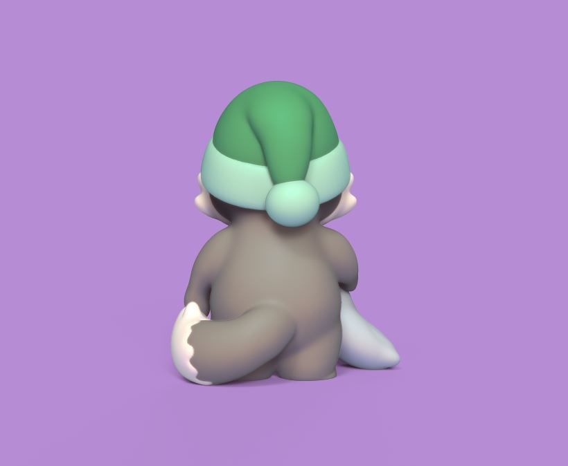 Sleepy Wolf 3D print model_3