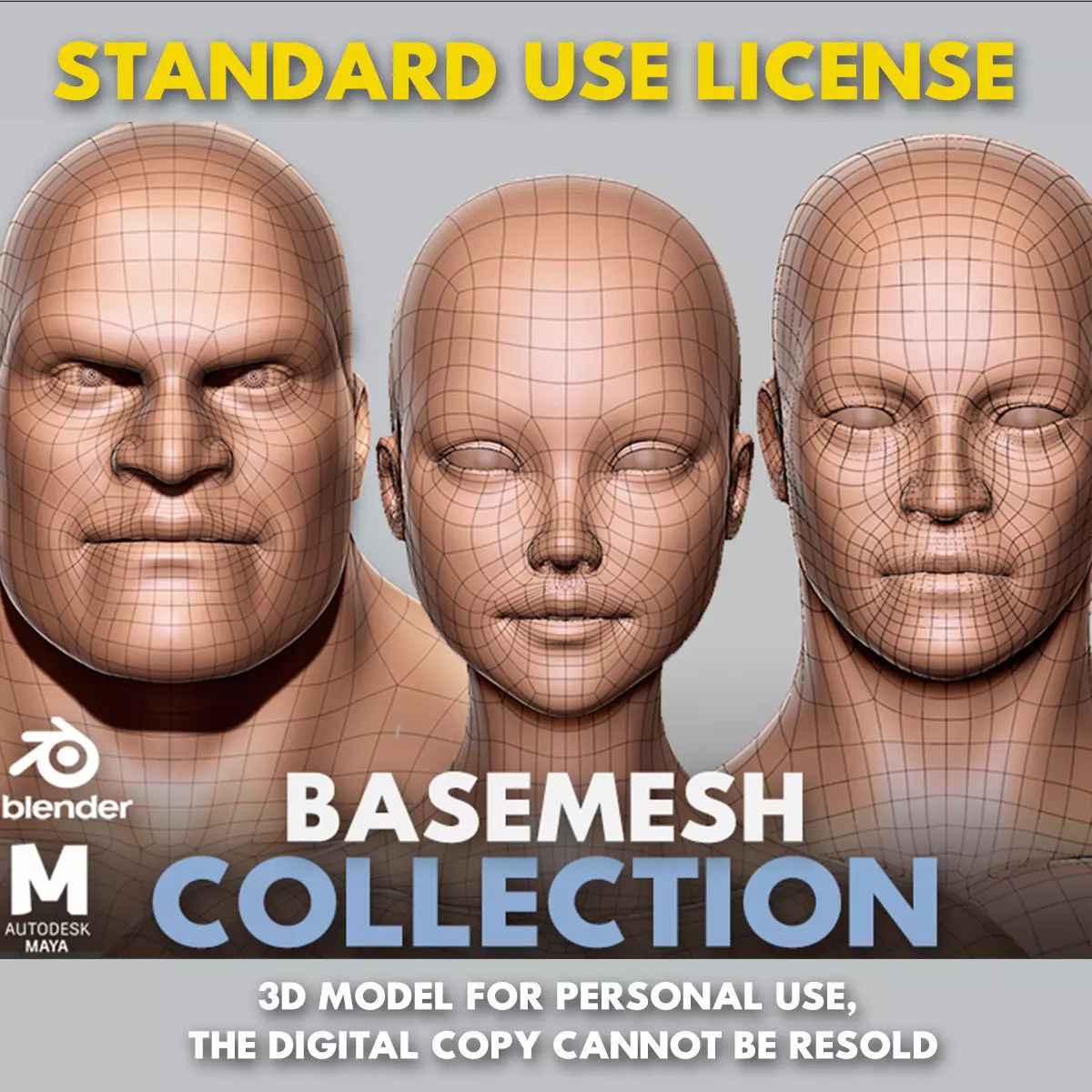3 BaseMesh  Pack 3D Model Collection_0