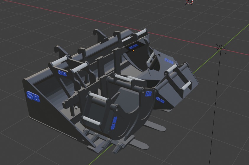 SB Bucket Set 3D model_1