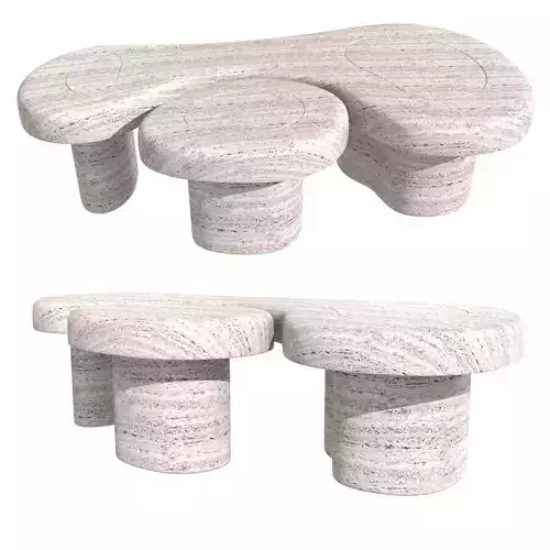 Studio Twenty Seven U AND ME  COFFEE TABLE   TRAVERTINE   3D model