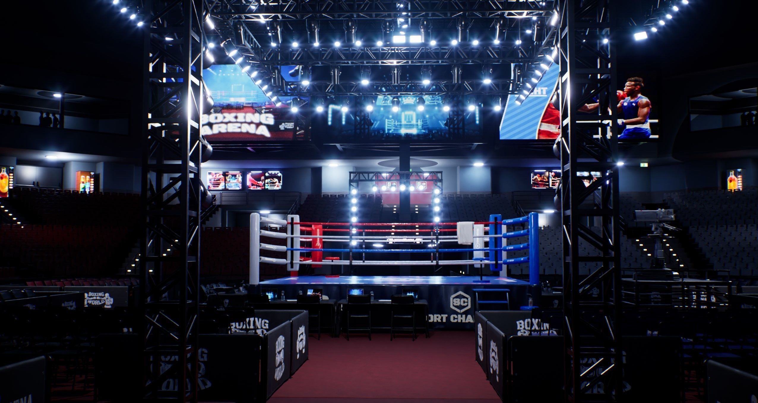BOXING ARENA STADIUM - Game Ready Low-poly 3D model_5