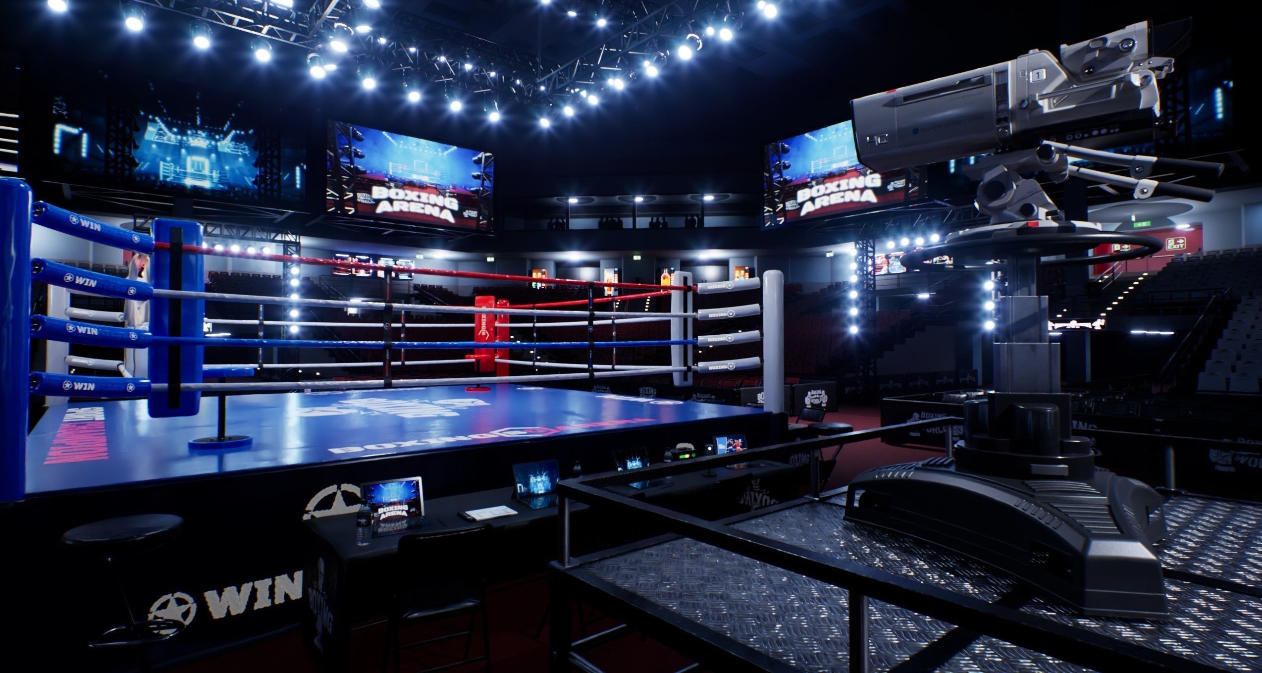 BOXING ARENA STADIUM - Game Ready Low-poly 3D model_13