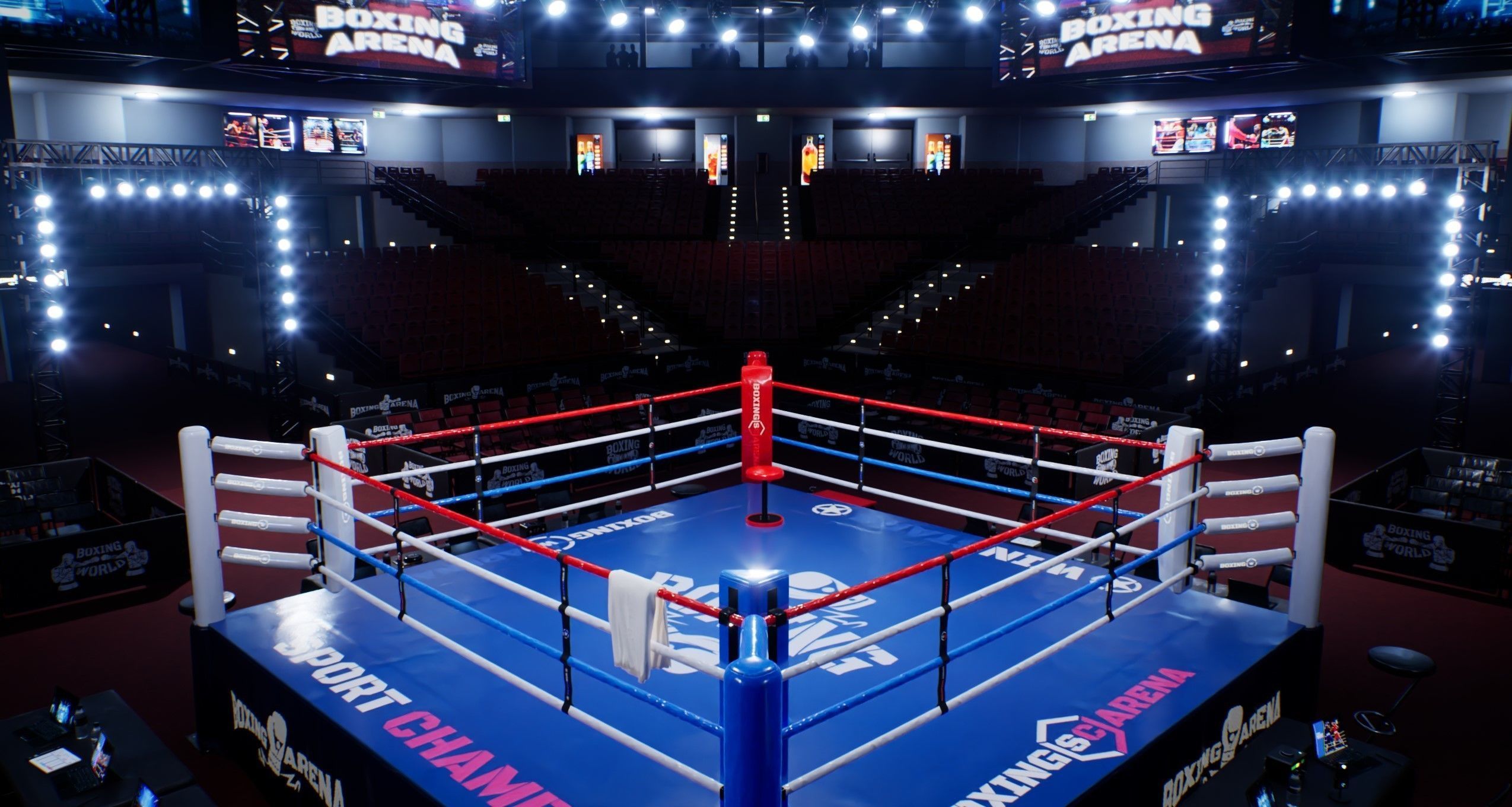 BOXING ARENA STADIUM - Game Ready Low-poly 3D model_8