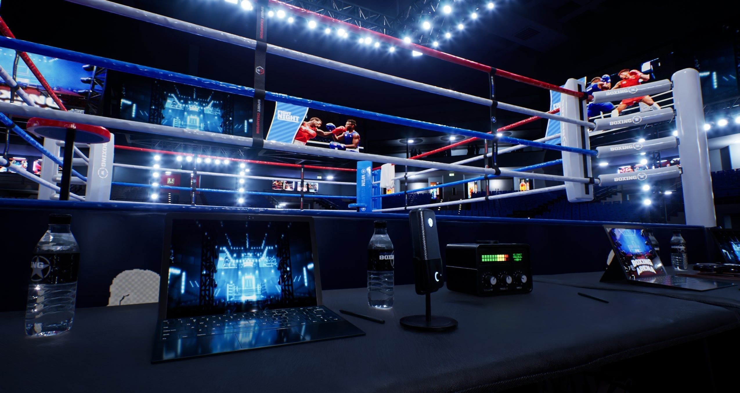 BOXING ARENA STADIUM - Game Ready Low-poly 3D model_20
