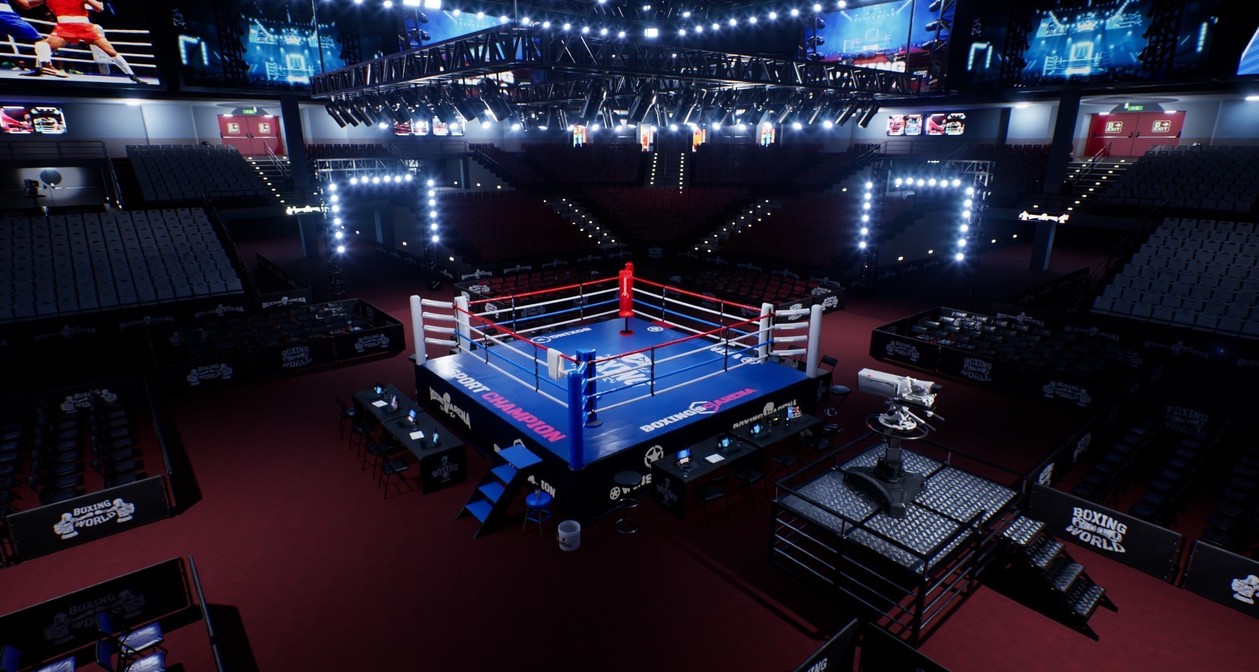 BOXING ARENA STADIUM - Game Ready Low-poly 3D model_15