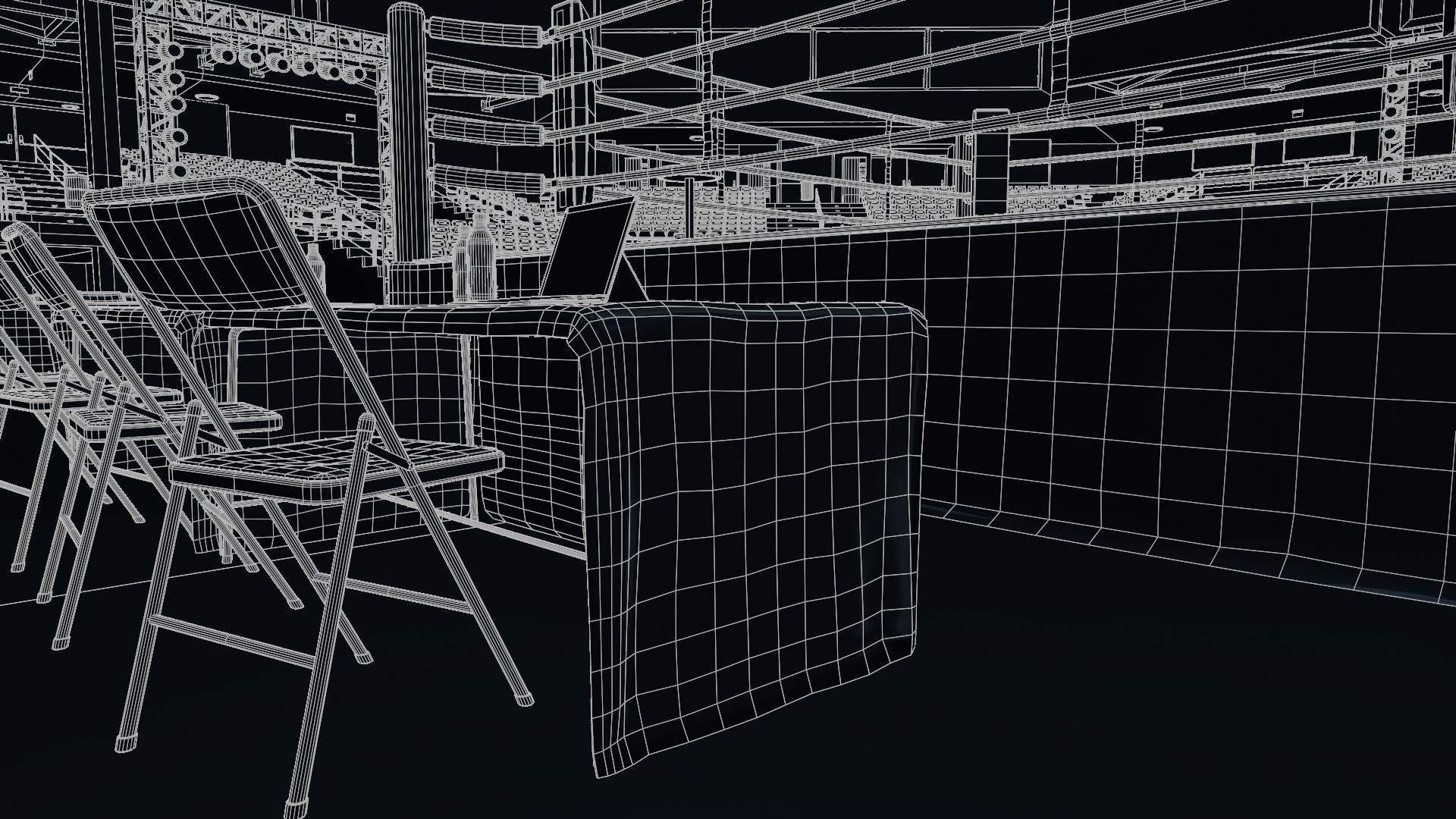BOXING ARENA STADIUM - Game Ready Low-poly 3D model_29