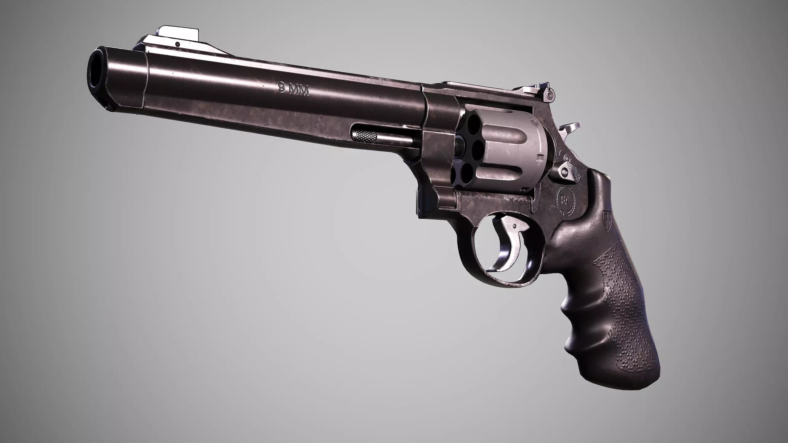 FA 929C Revolver Low-poly 3D model_0