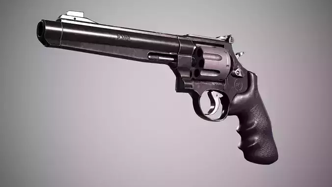 FA 929C Revolver Low-poly 3D model