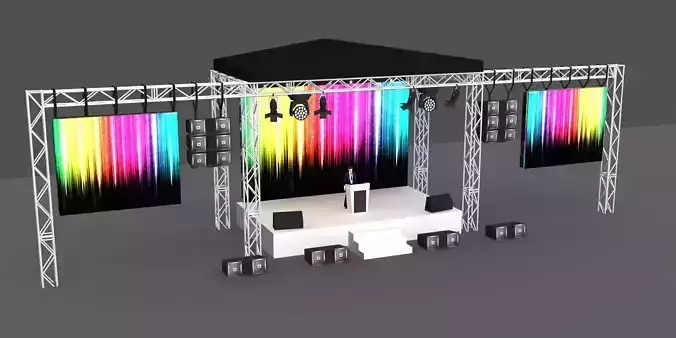 Concert Stage With Truss