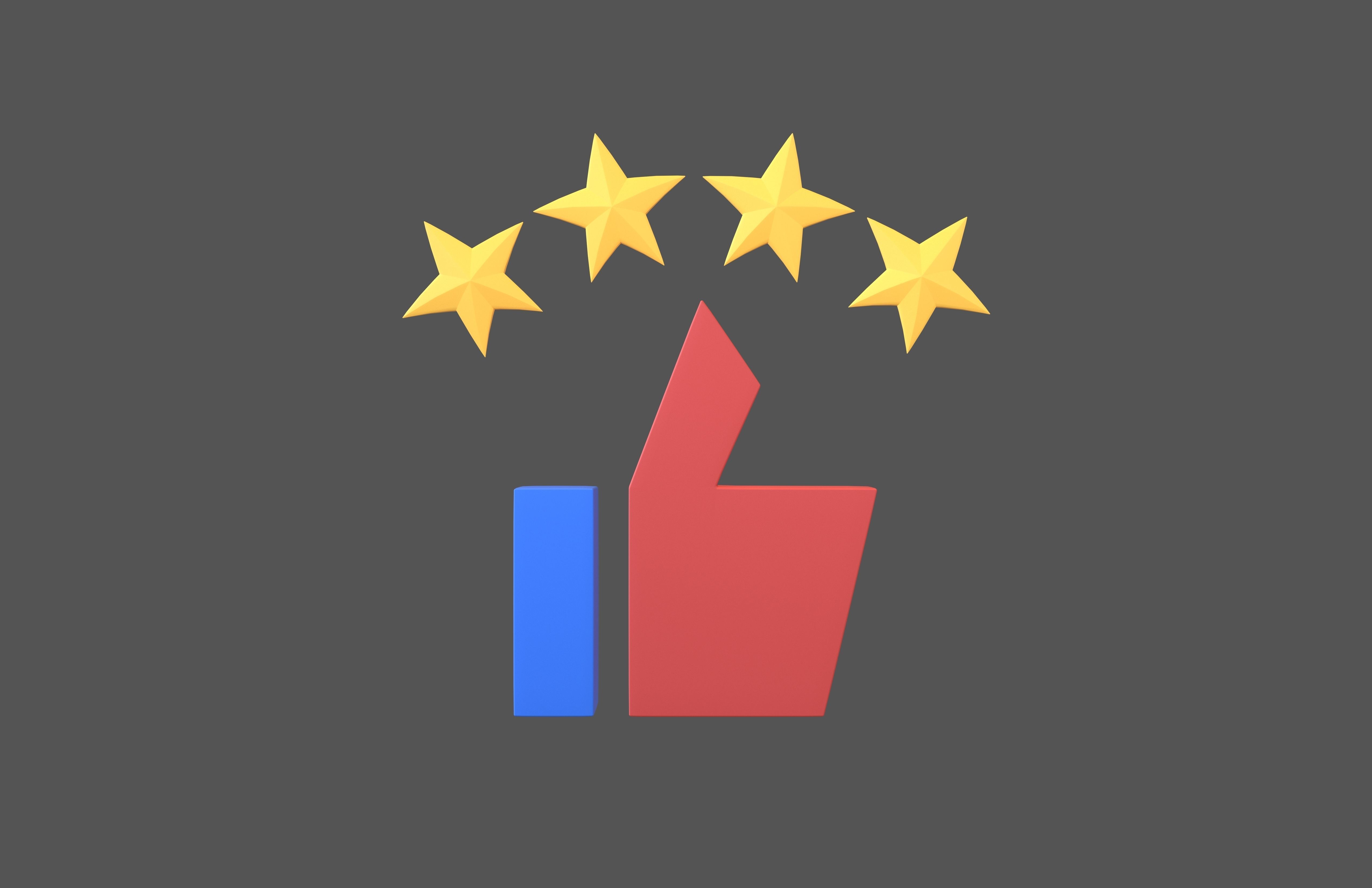 Rating Icon v5 003 Low-poly 3D model_1