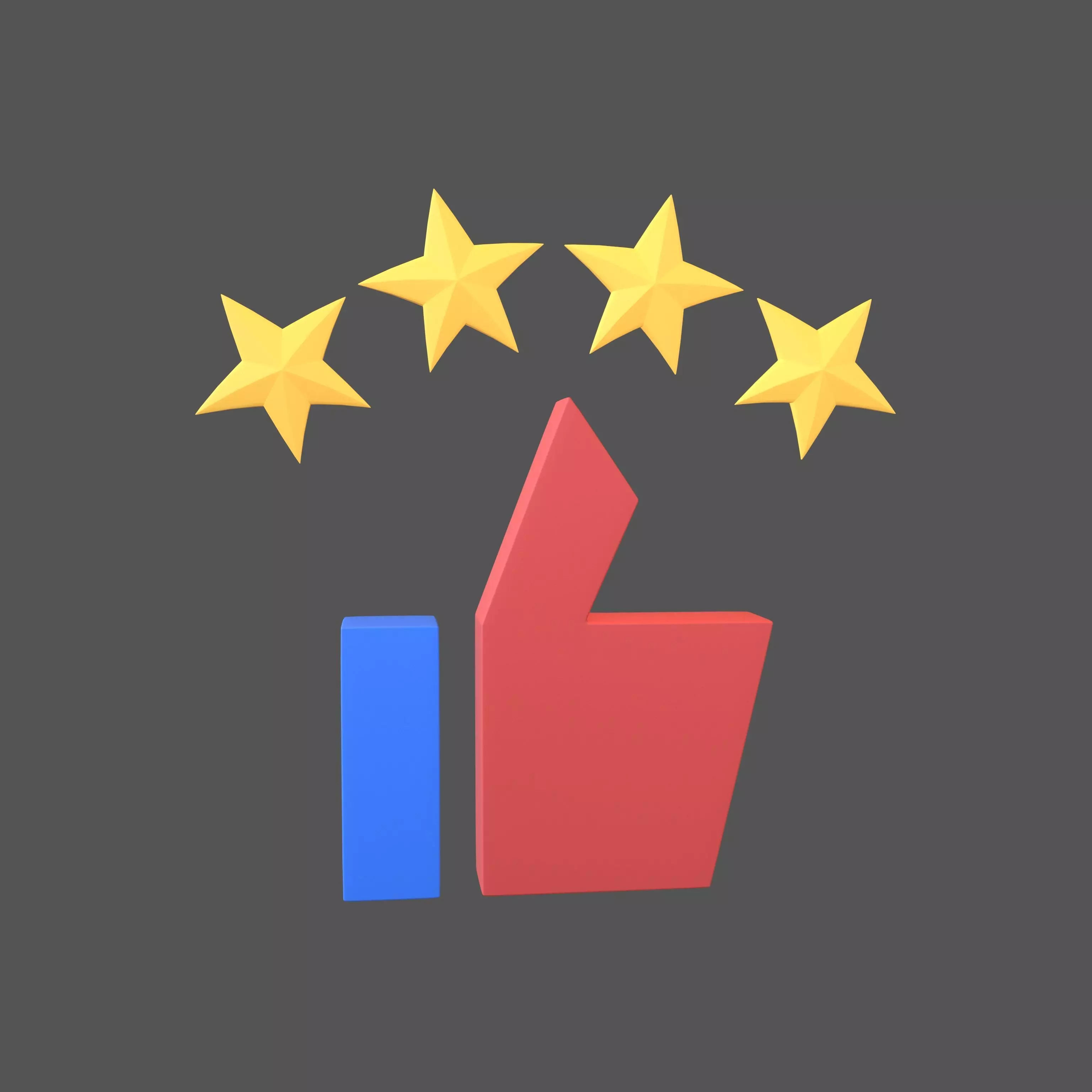Rating Icon v5 003 Low-poly 3D model_0