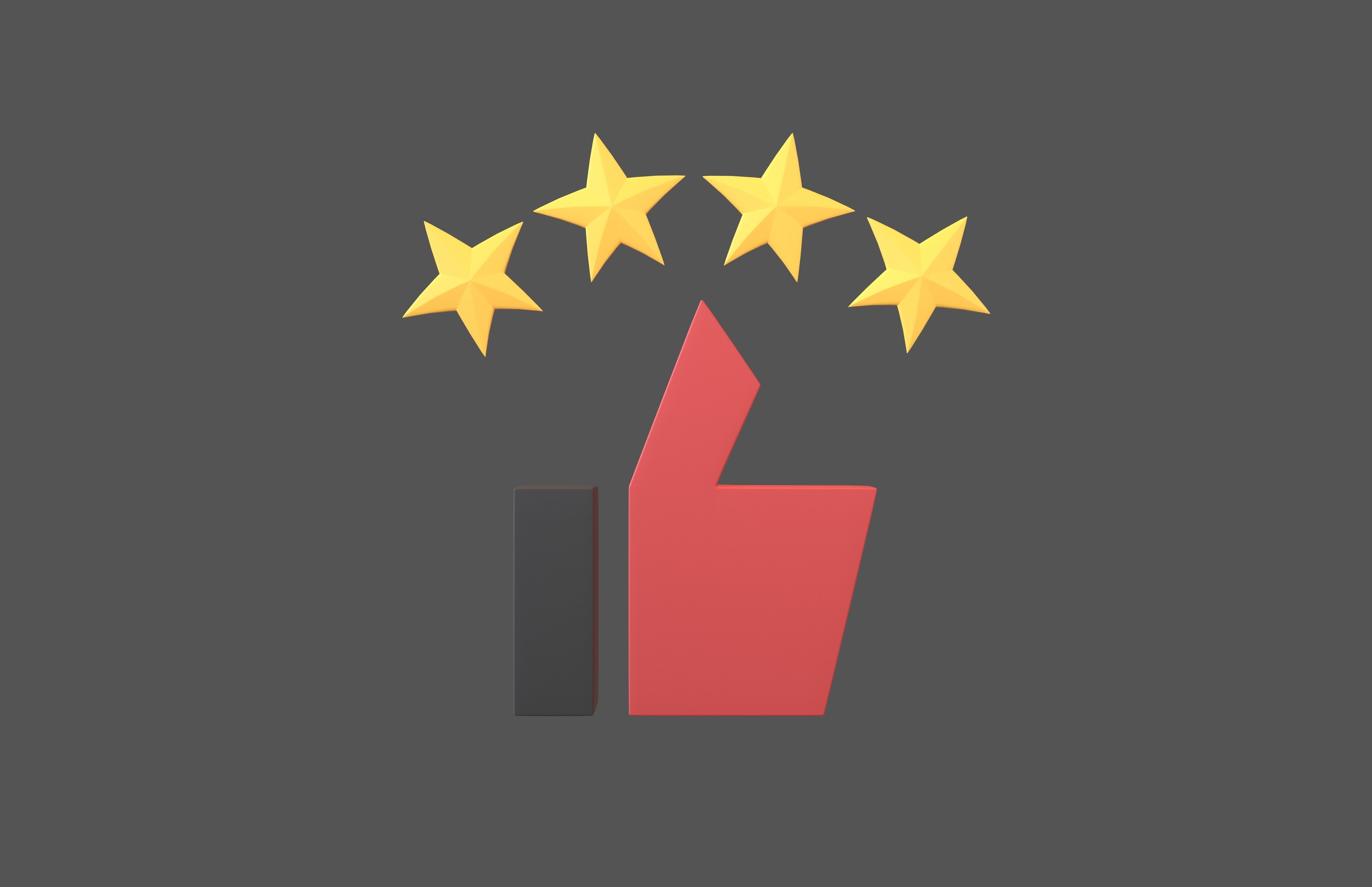 Rating Icon v5 004 Low-poly 3D model_1