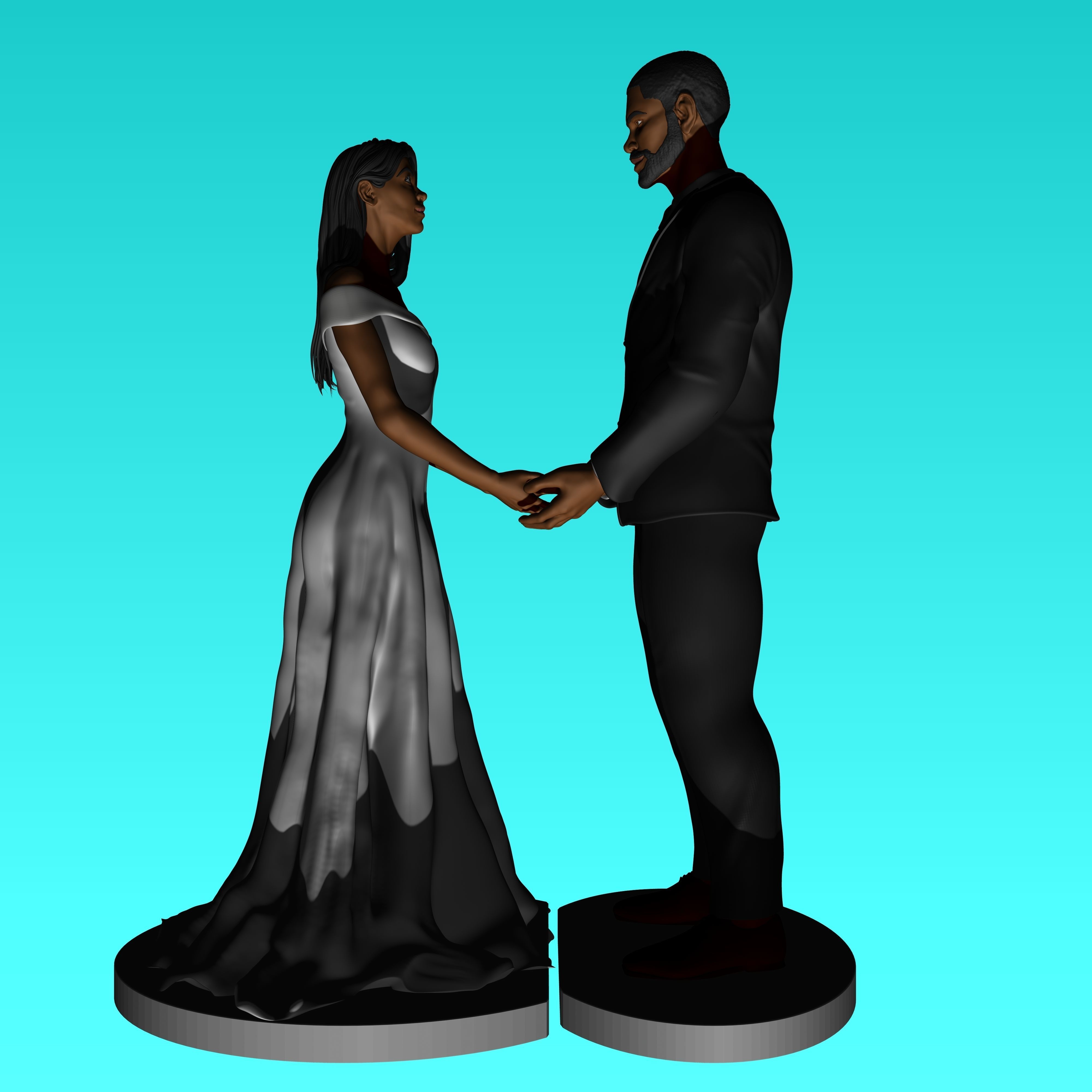 BRIDE AND GROOM VERSION 2 3D print model_1