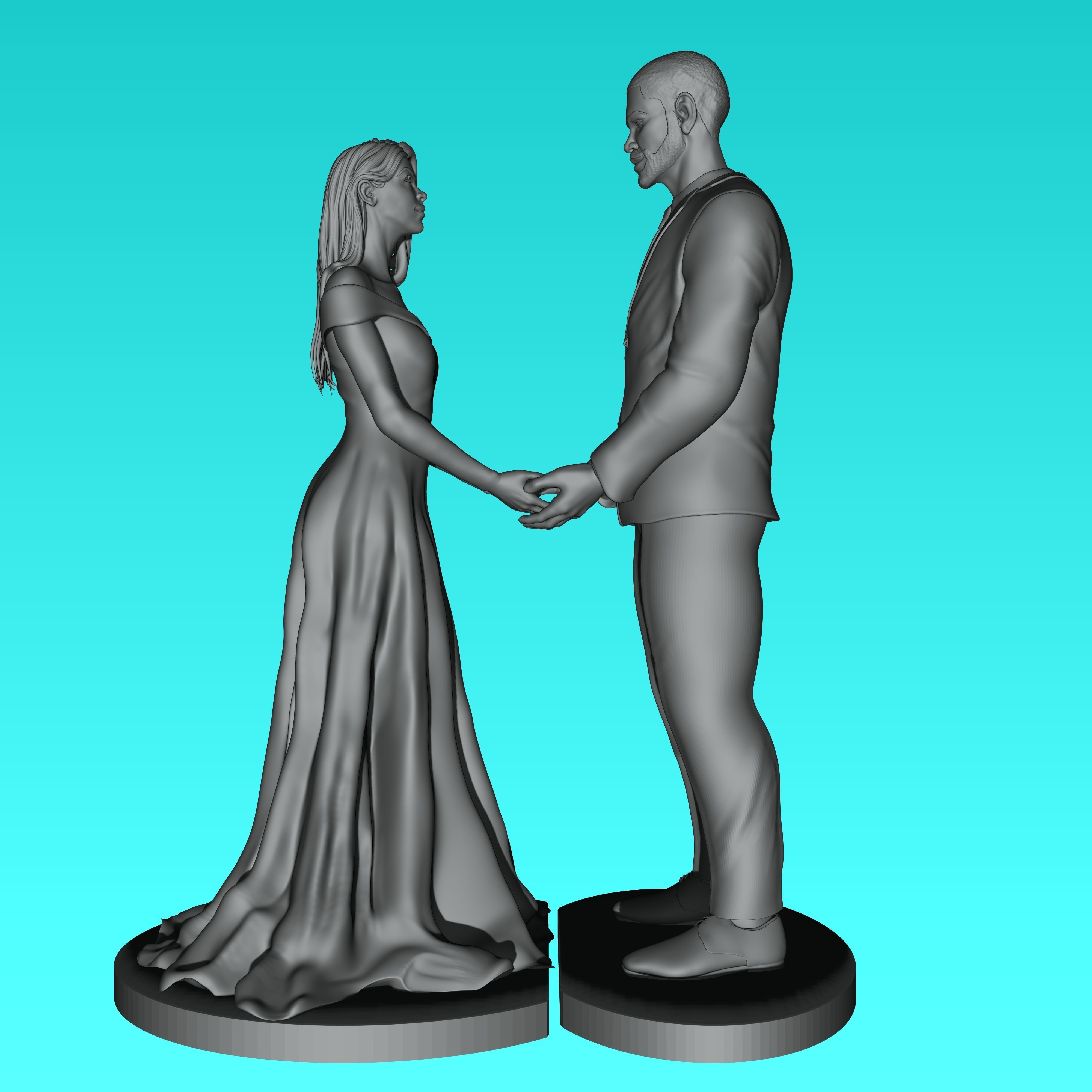 BRIDE AND GROOM VERSION 2 3D print model_2