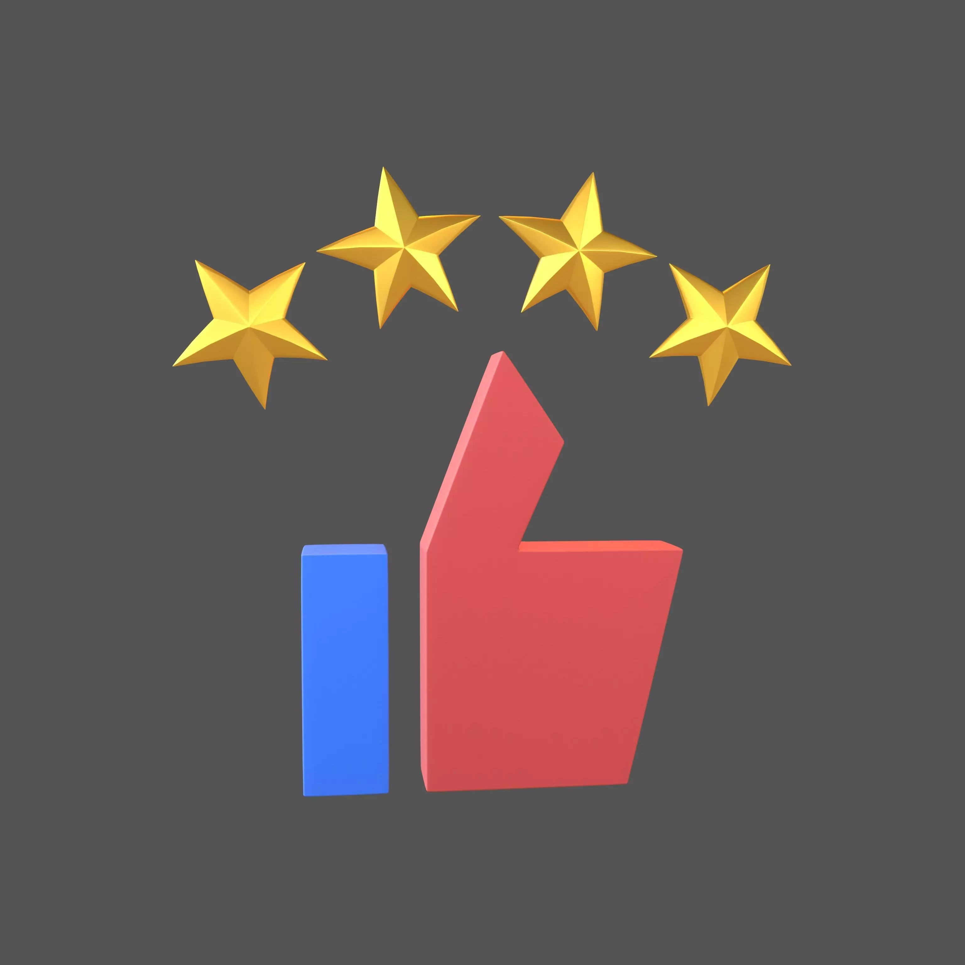 Rating Icon v5 007 Low-poly 3D model_0