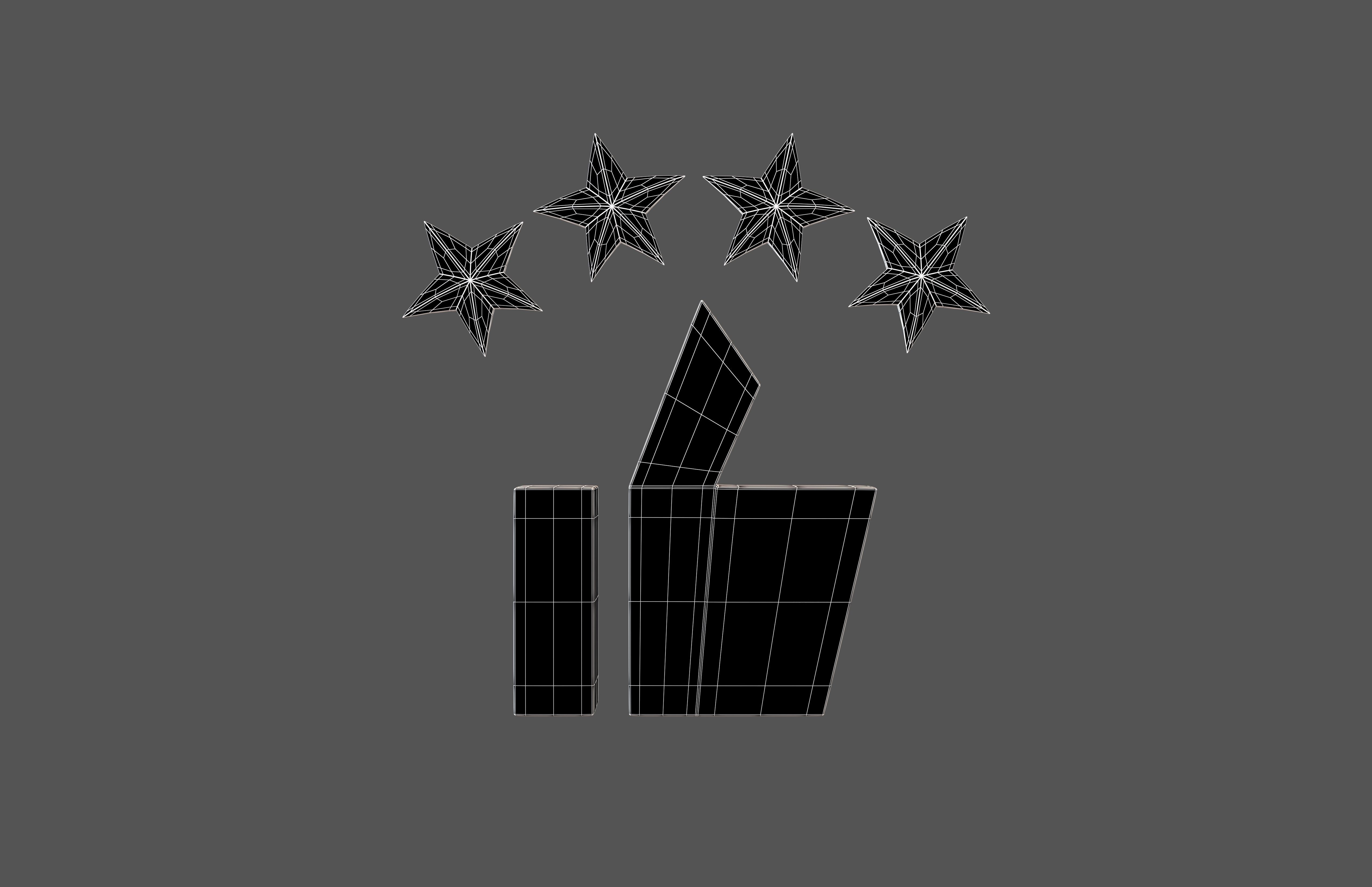 Rating Icon v5 009 Low-poly 3D model_5