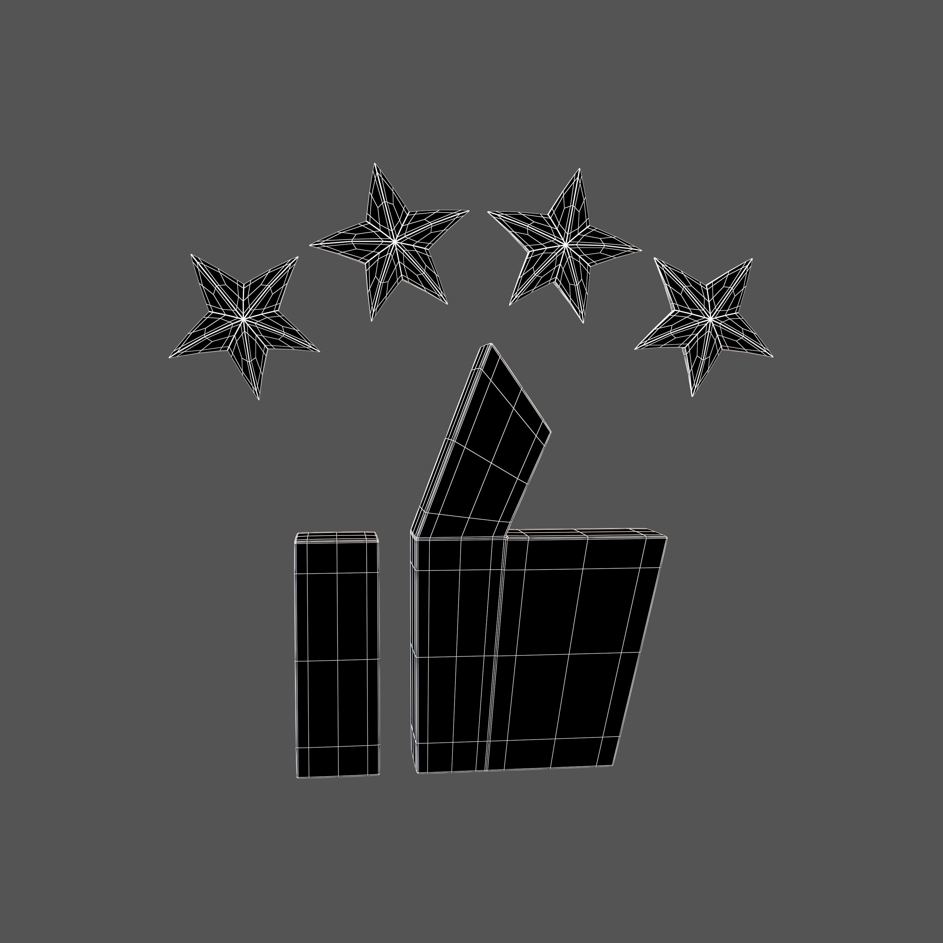 Rating Icon v5 009 Low-poly 3D model_4