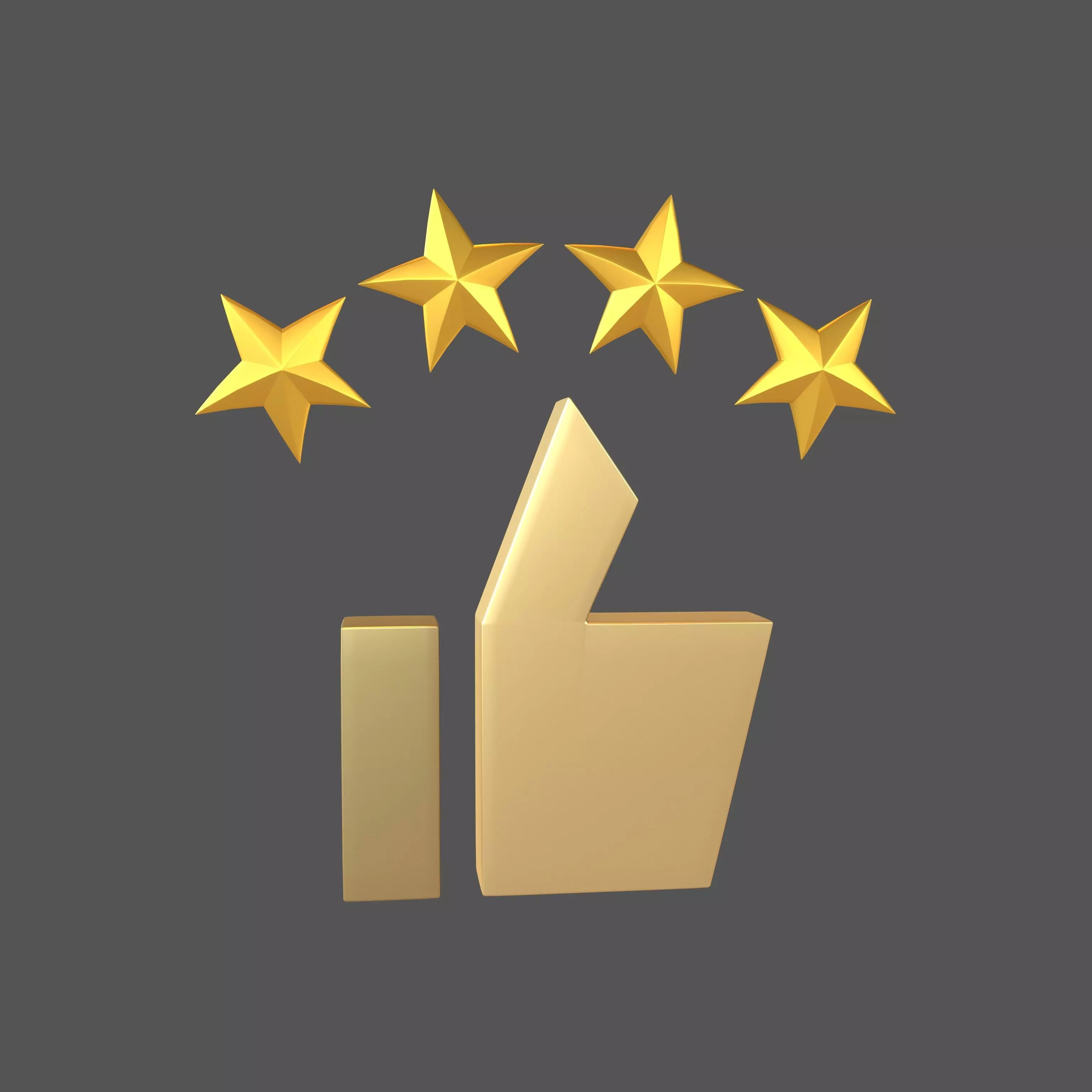 Rating Icon v5 009 Low-poly 3D model_0