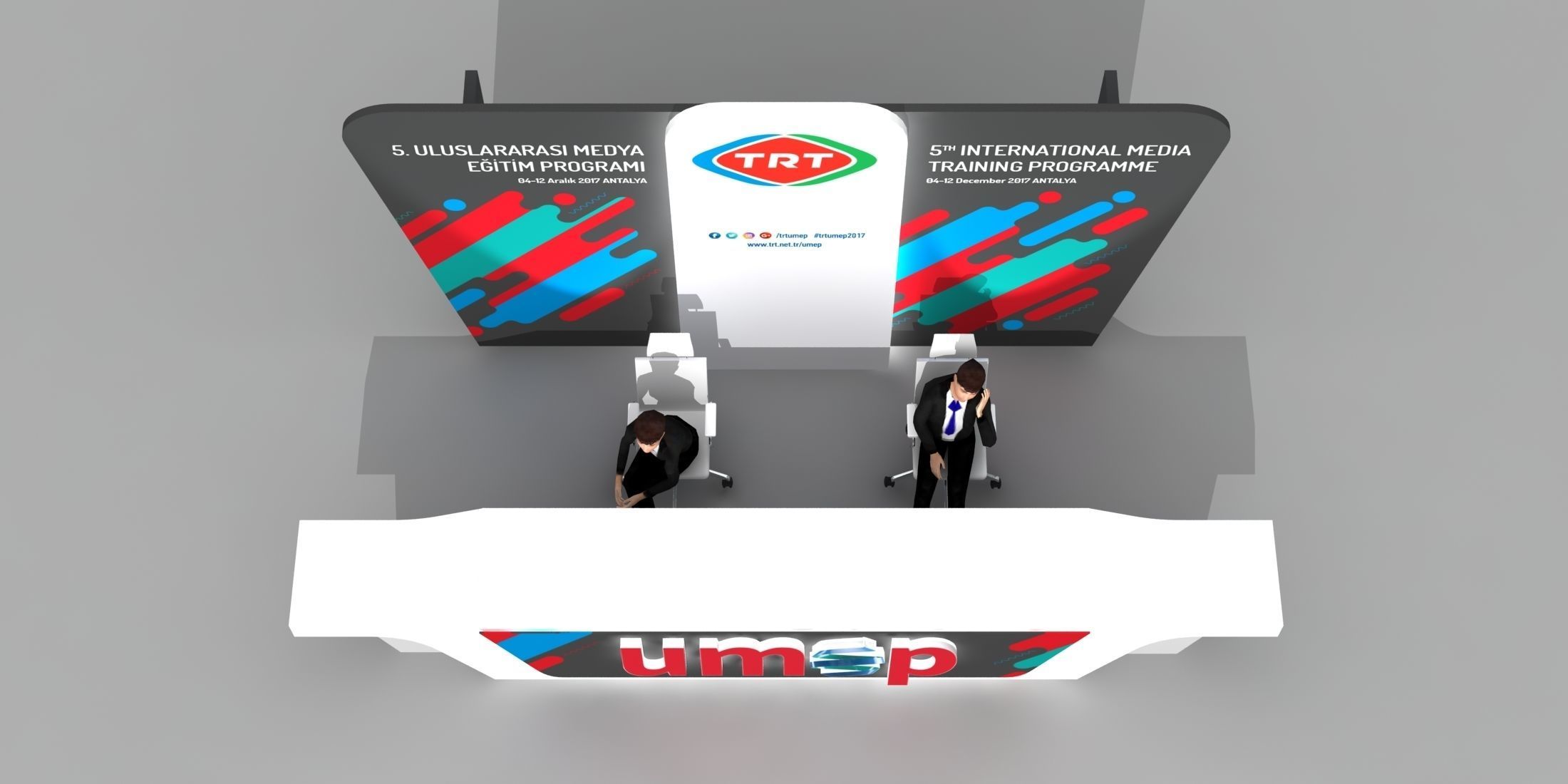 Reception Desk 004 3D model_4
