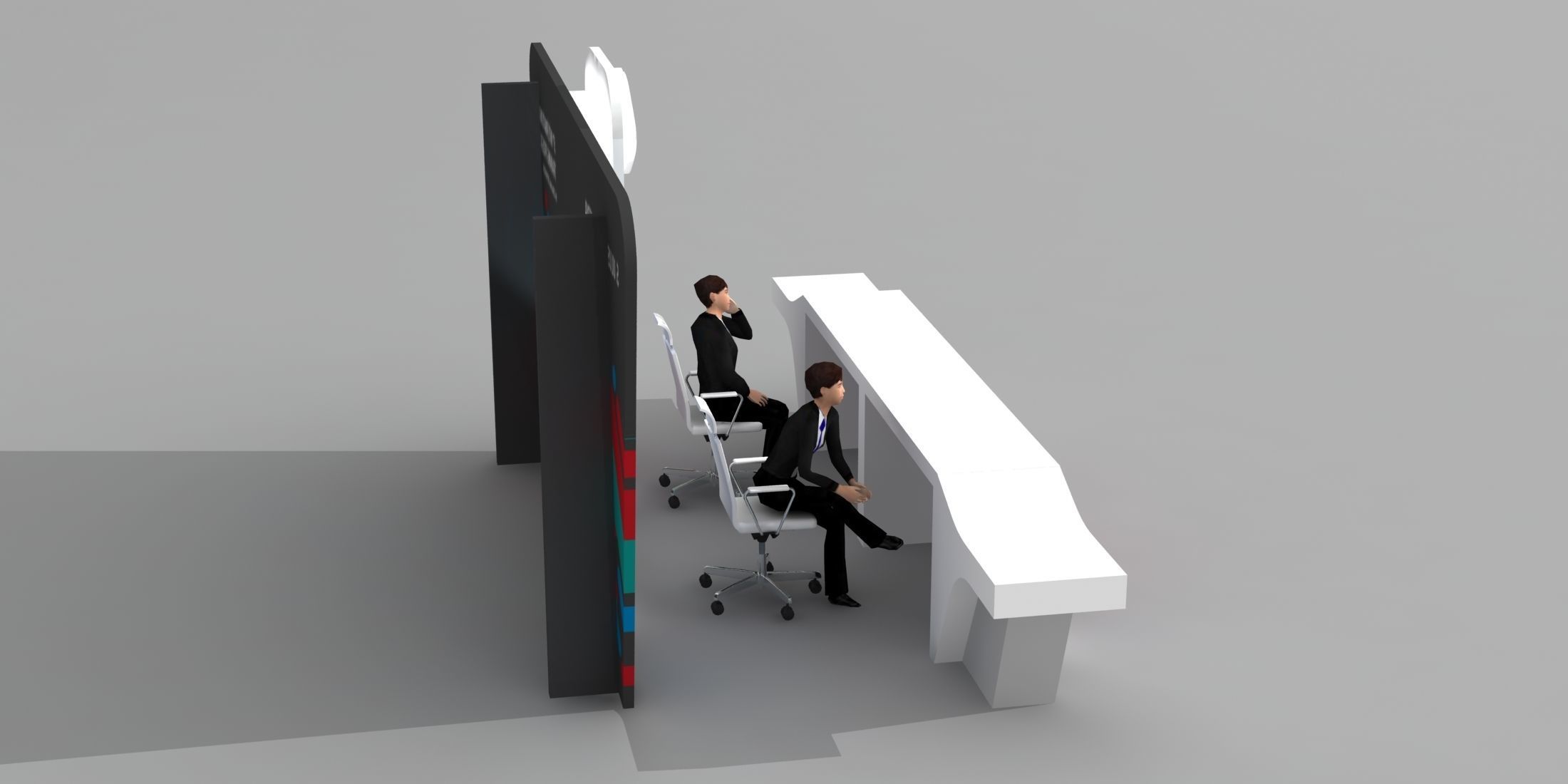 Reception Desk 004 3D model_3