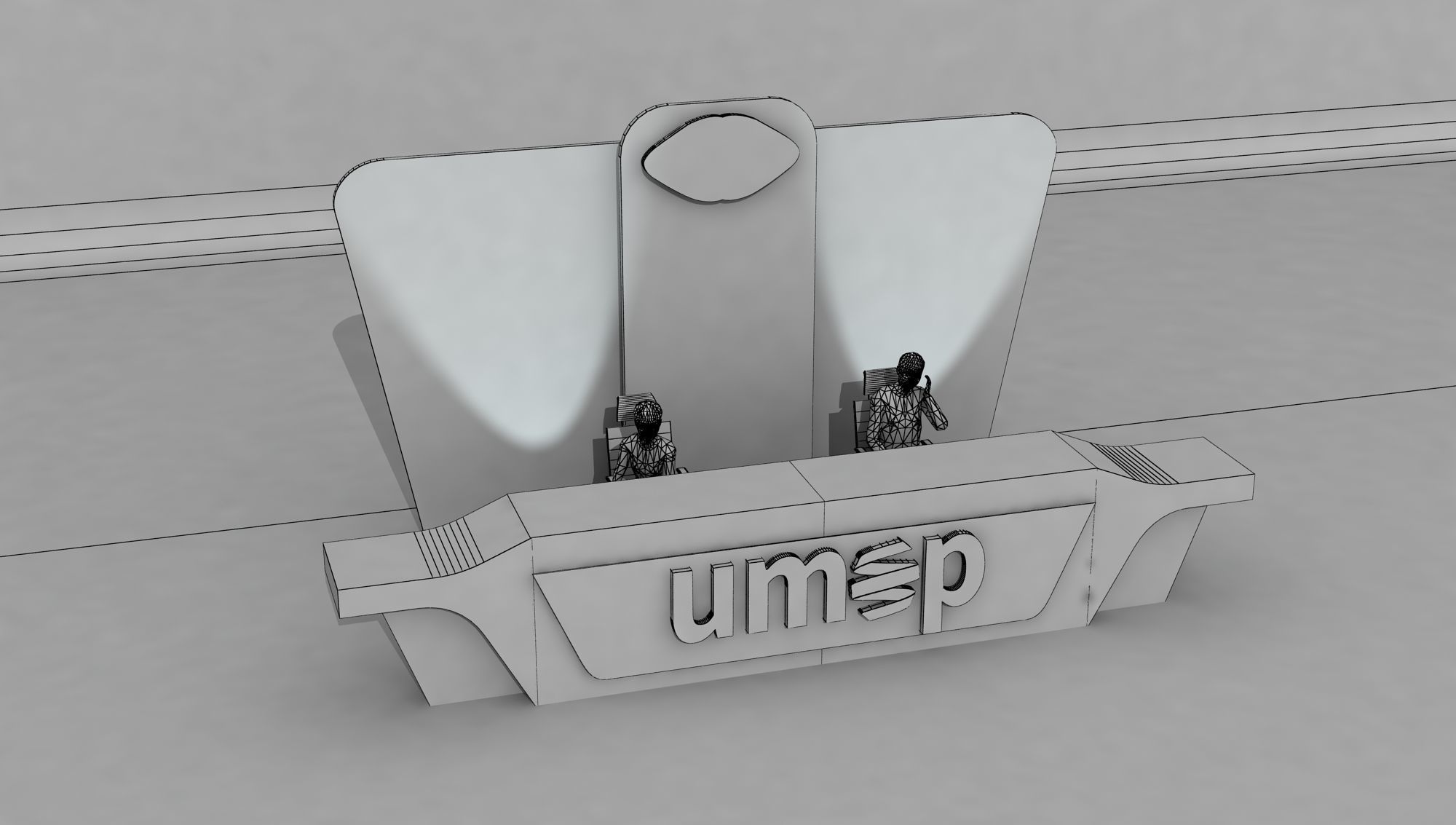Reception Desk 004 3D model_5