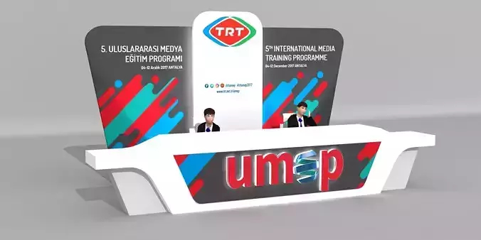 Reception Desk 004 3D model