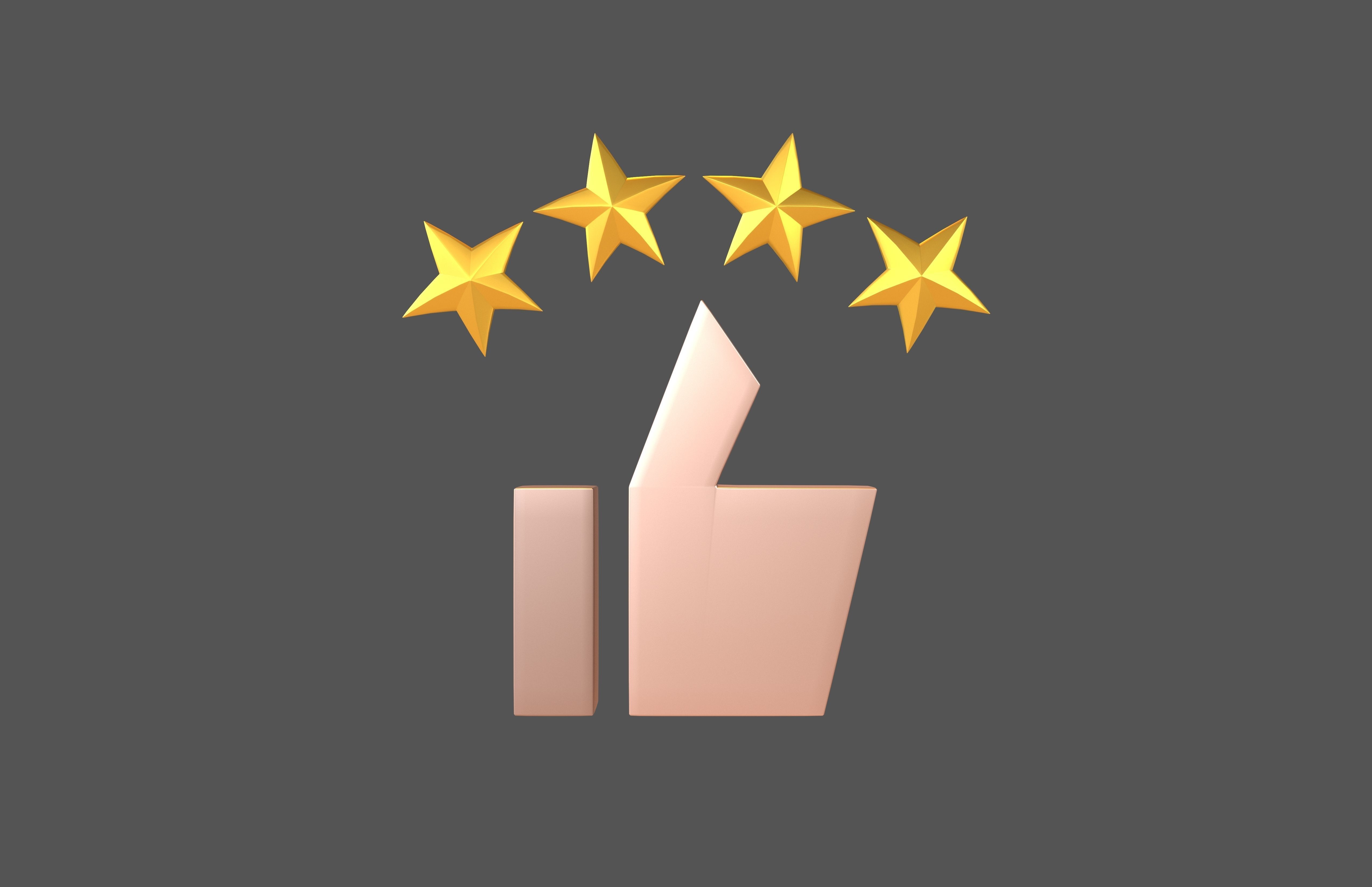 Rating Icon v5 011 Low-poly 3D model_1