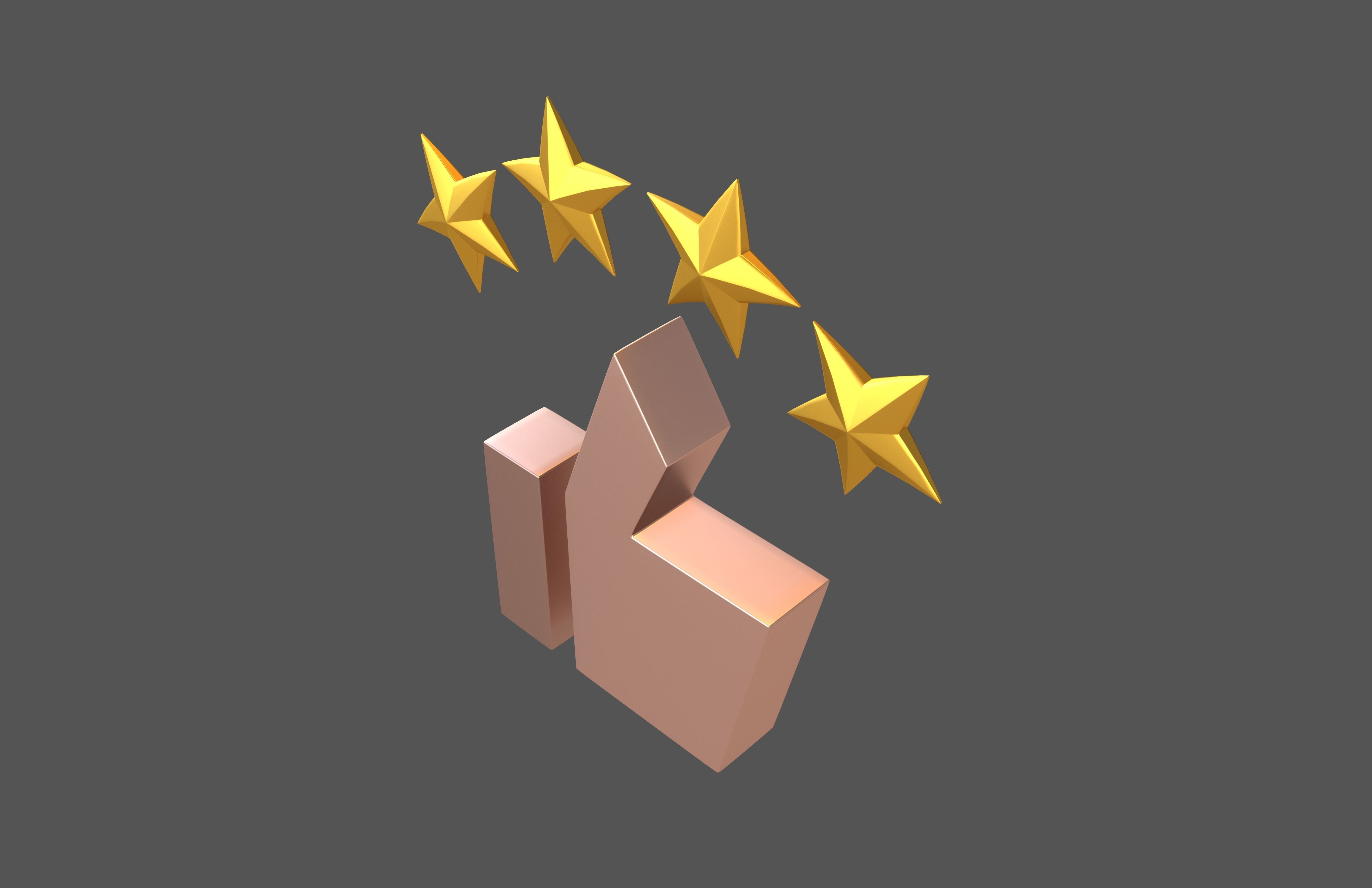 Rating Icon v5 011 Low-poly 3D model_2